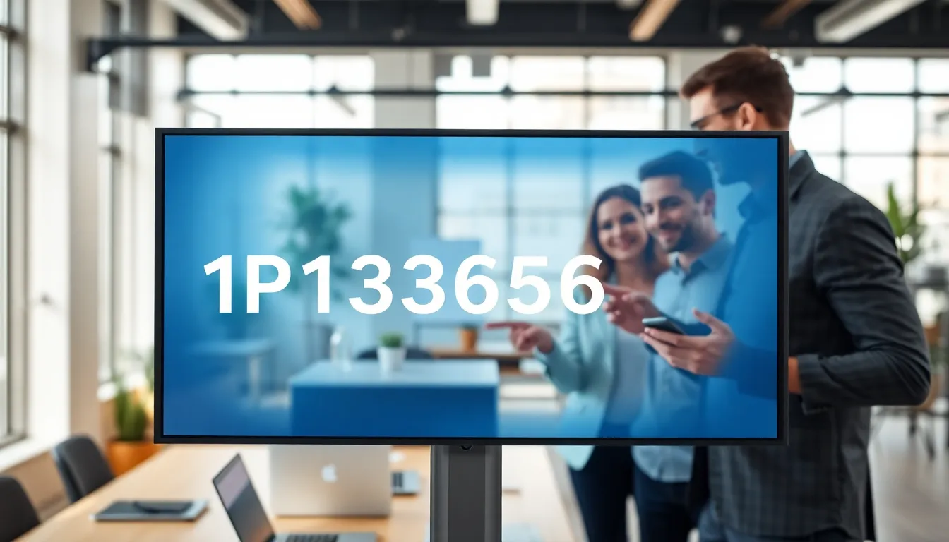 professionals discussing IP address technology in a modern office.