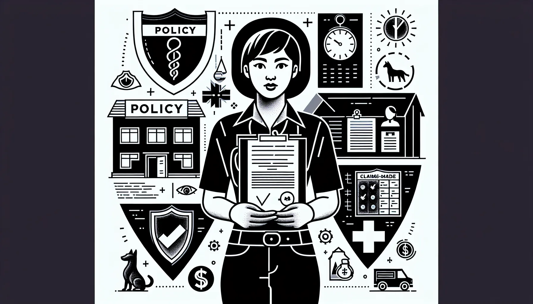 Veterinarian reviewing a policy showing occurrence vs claims‑made and tail coverage.
