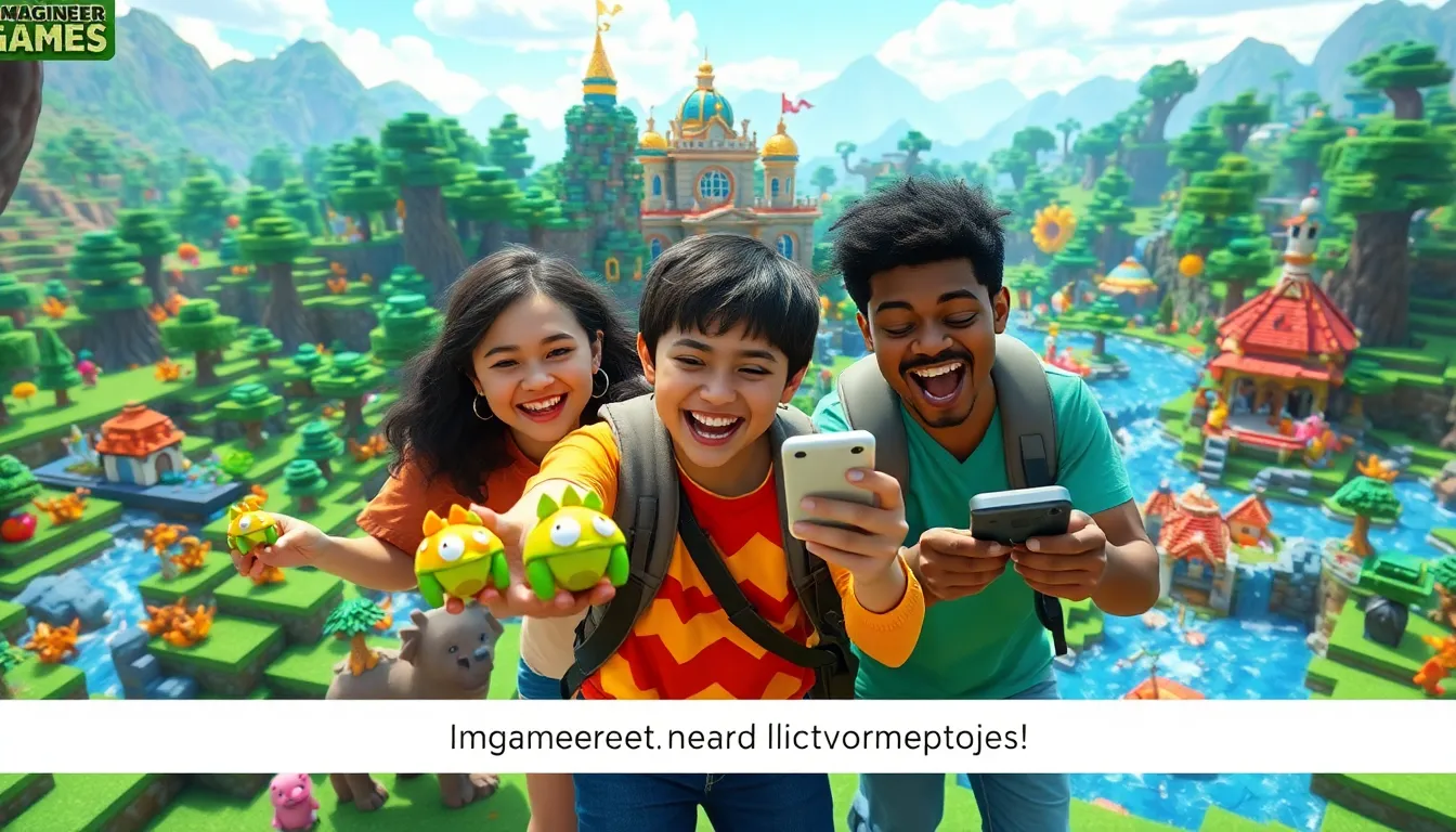 players exploring a vibrant Minecraft update in a colorful landscape.