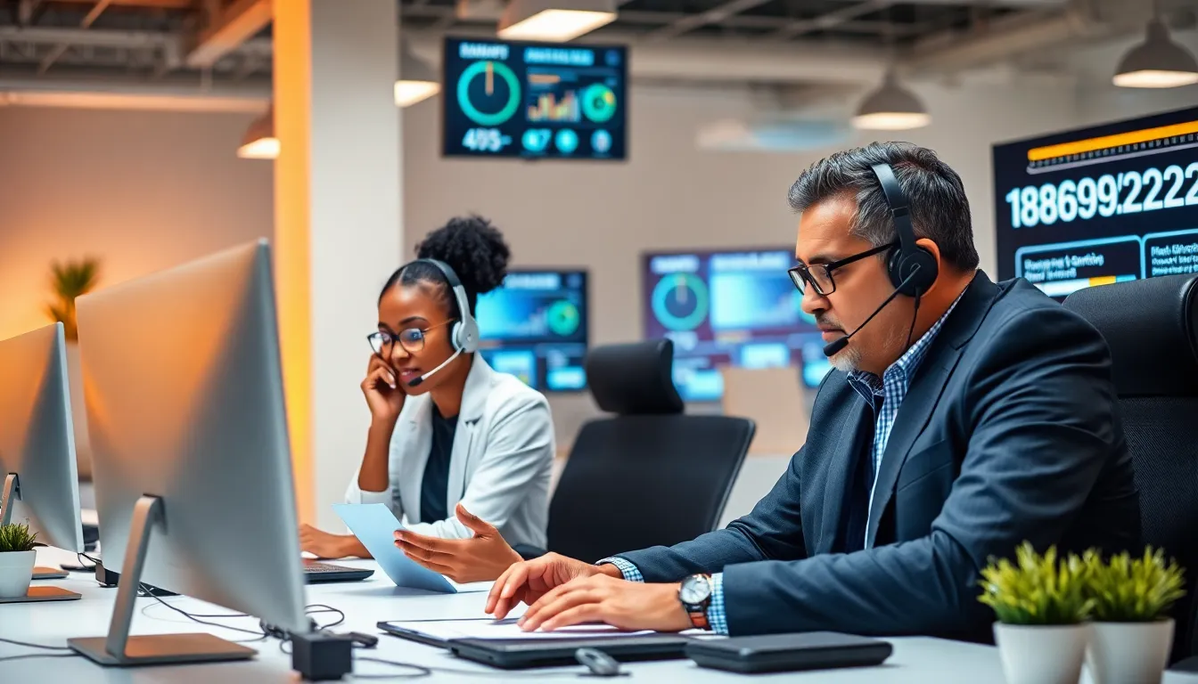 diverse customer service team discussing phone number 18886912224.