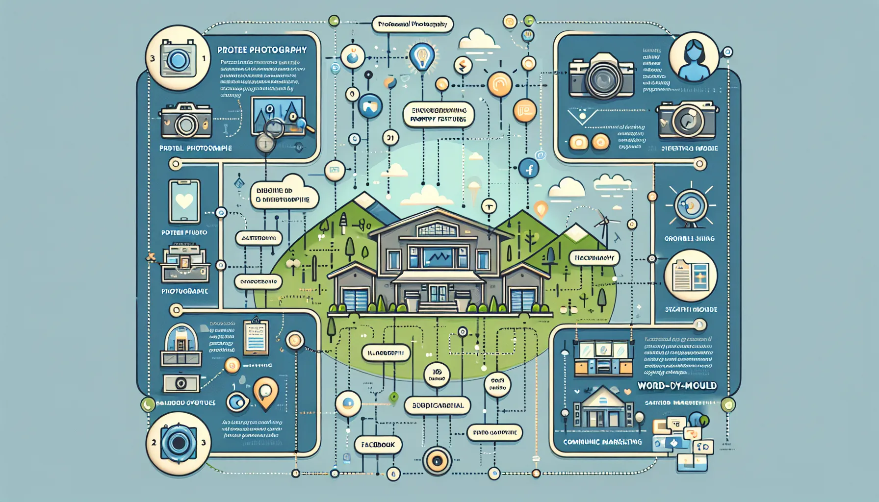 infographic showing rental property marketing strategies for Orinda, California