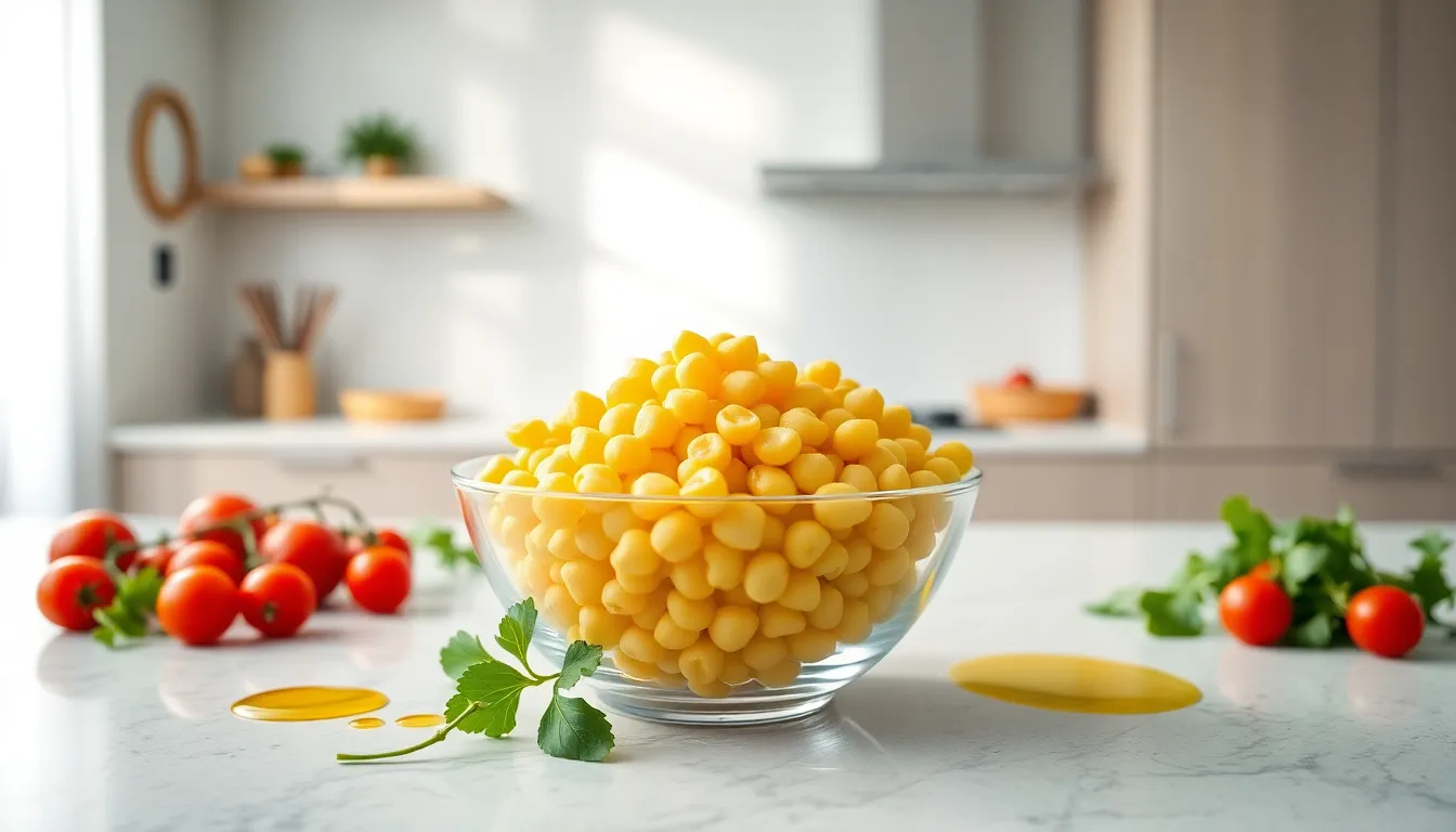 bowl of ترمسلیت beans with fresh salad ingredients.