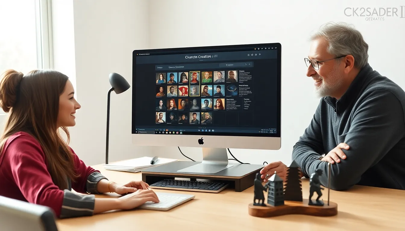 Computer screen showing character creation options for Crusader Kings II.