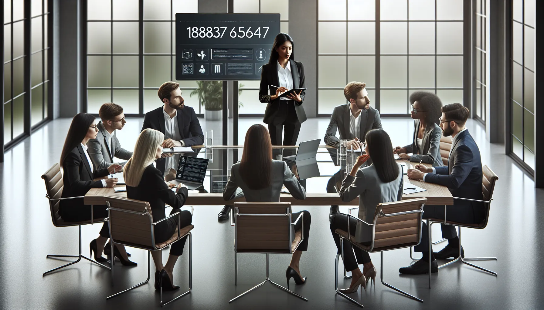 diverse team discussing customer support strategies in a modern office.