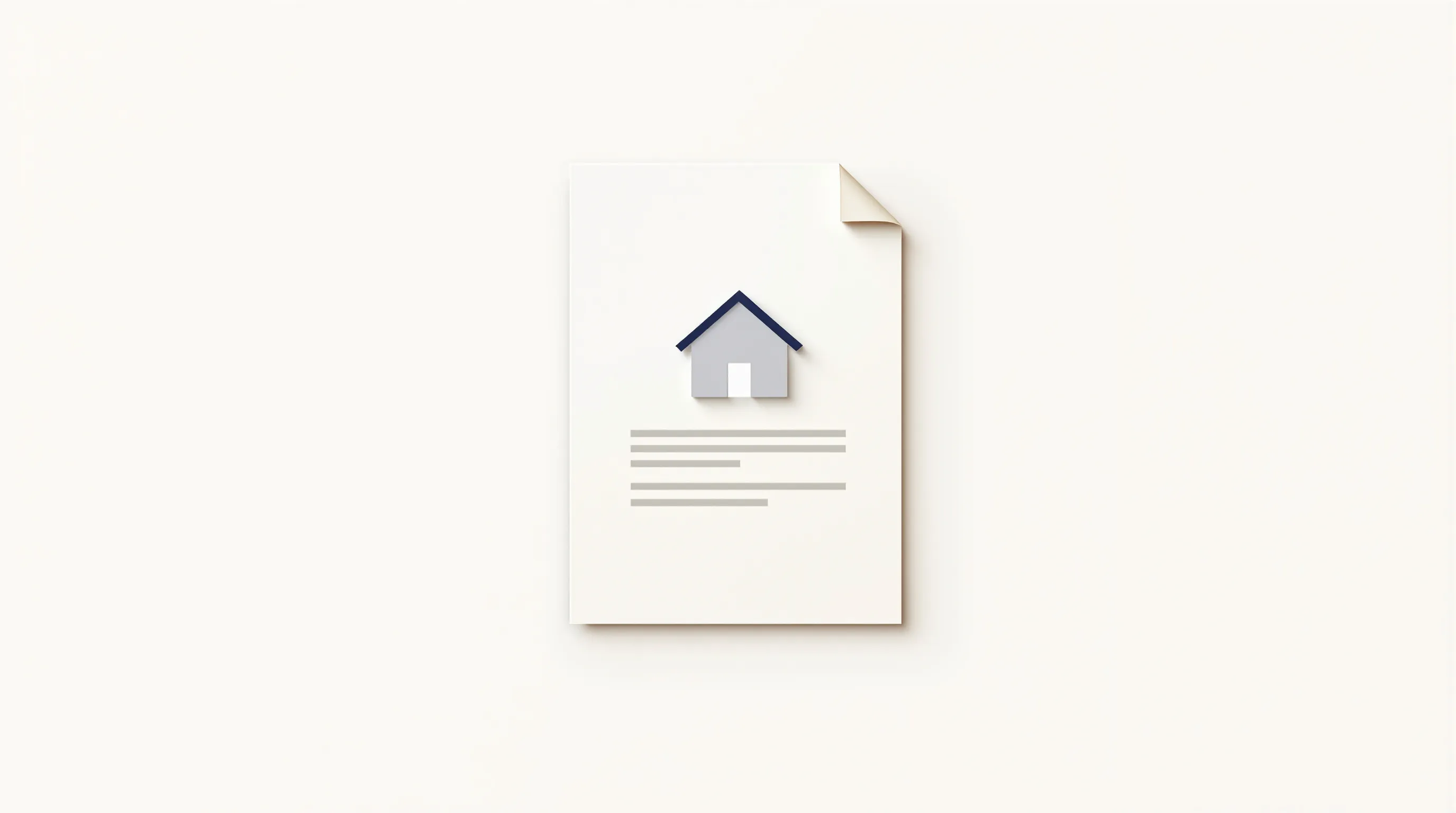Minimal document with house icon and pen representing apartment pre-contract agreement.
