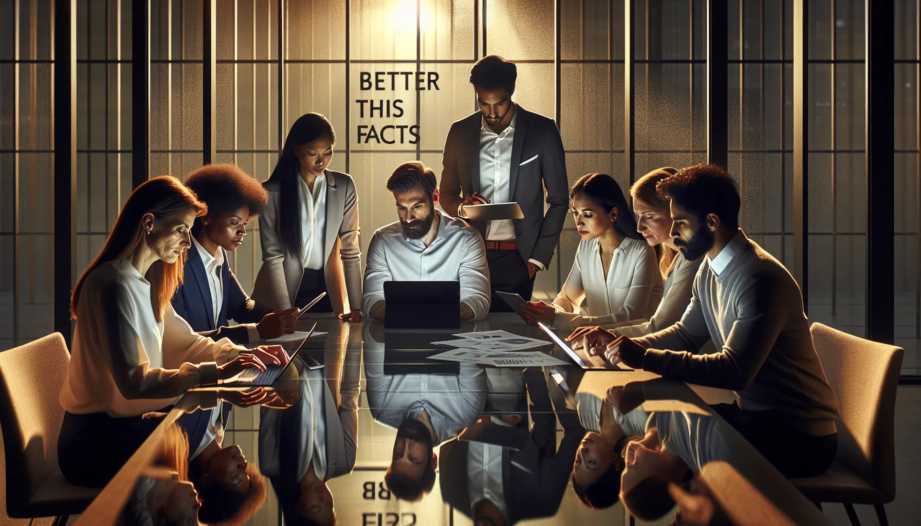 diverse professionals collaborating in a modern office setting.