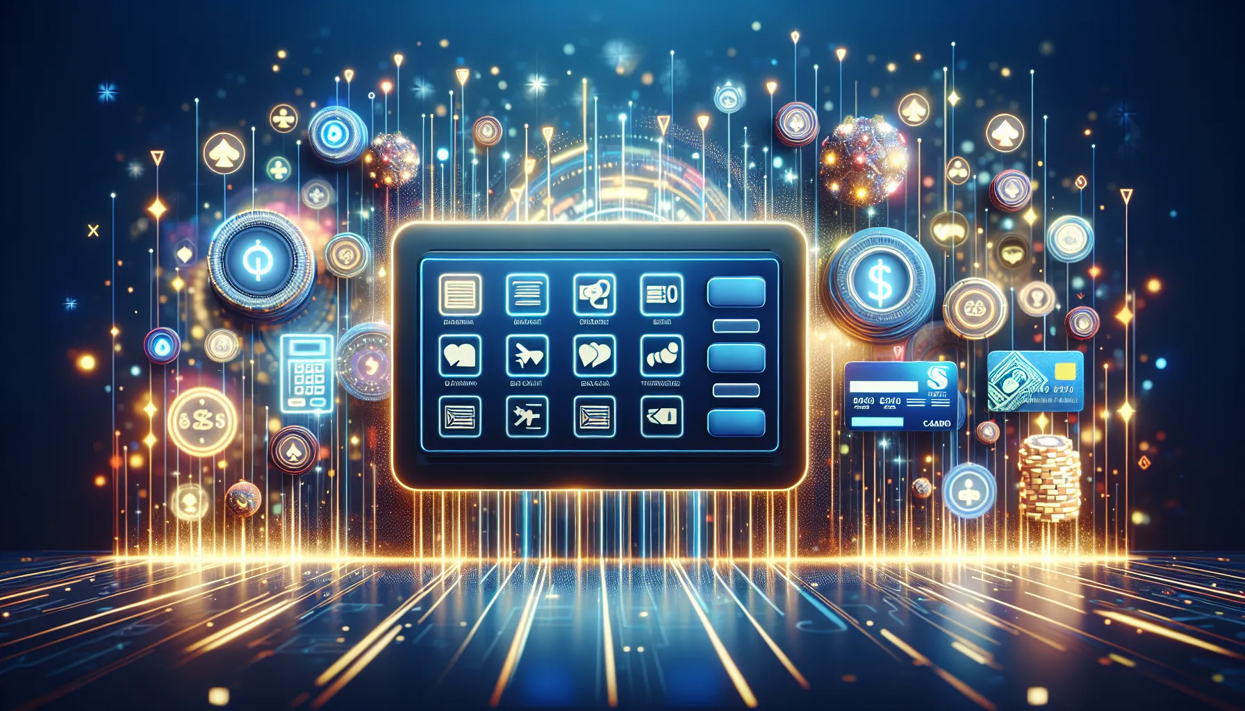 Modern digital interface with diverse payment methods for an online gaming platform.