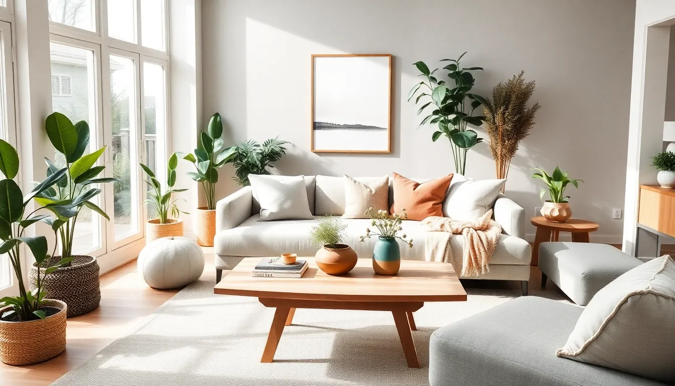 Scandinavian-style living room with natural light and minimalist décor.