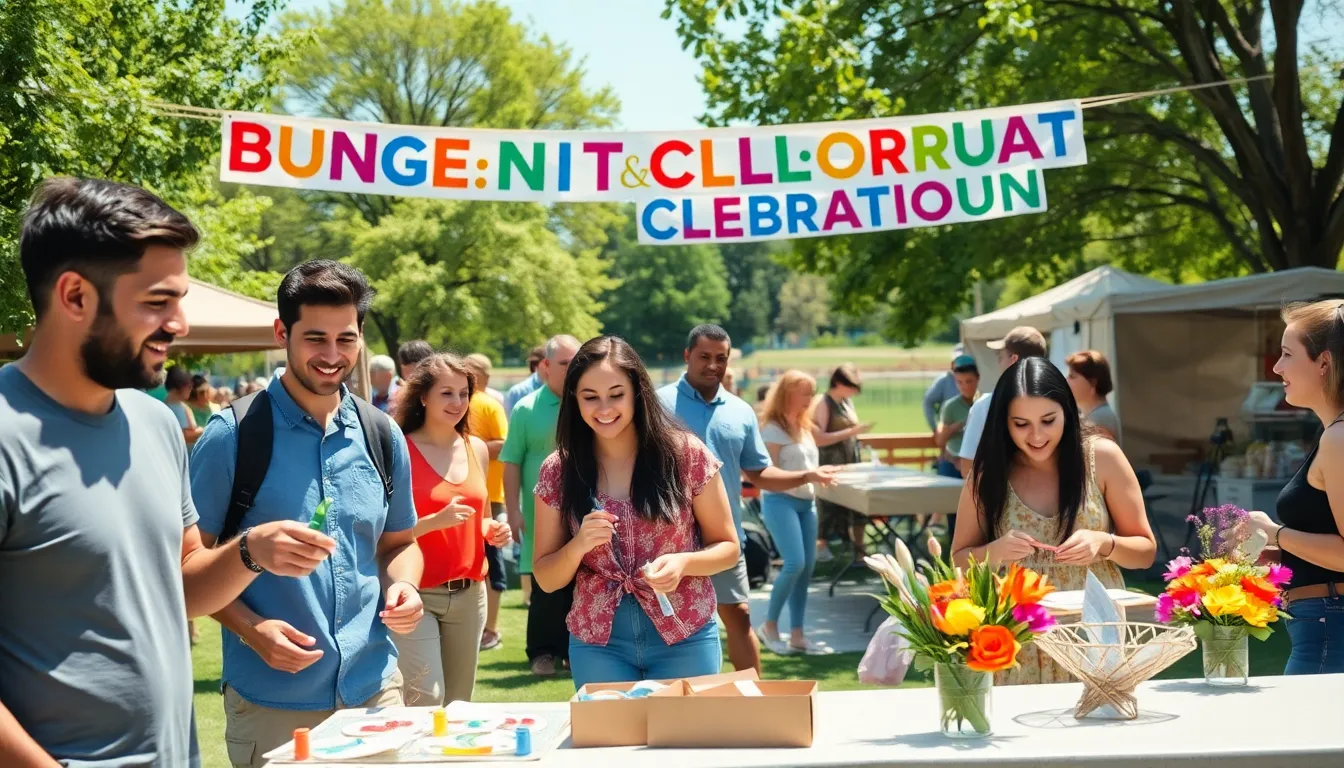 diverse community gathering at a budget-friendly outdoor event.