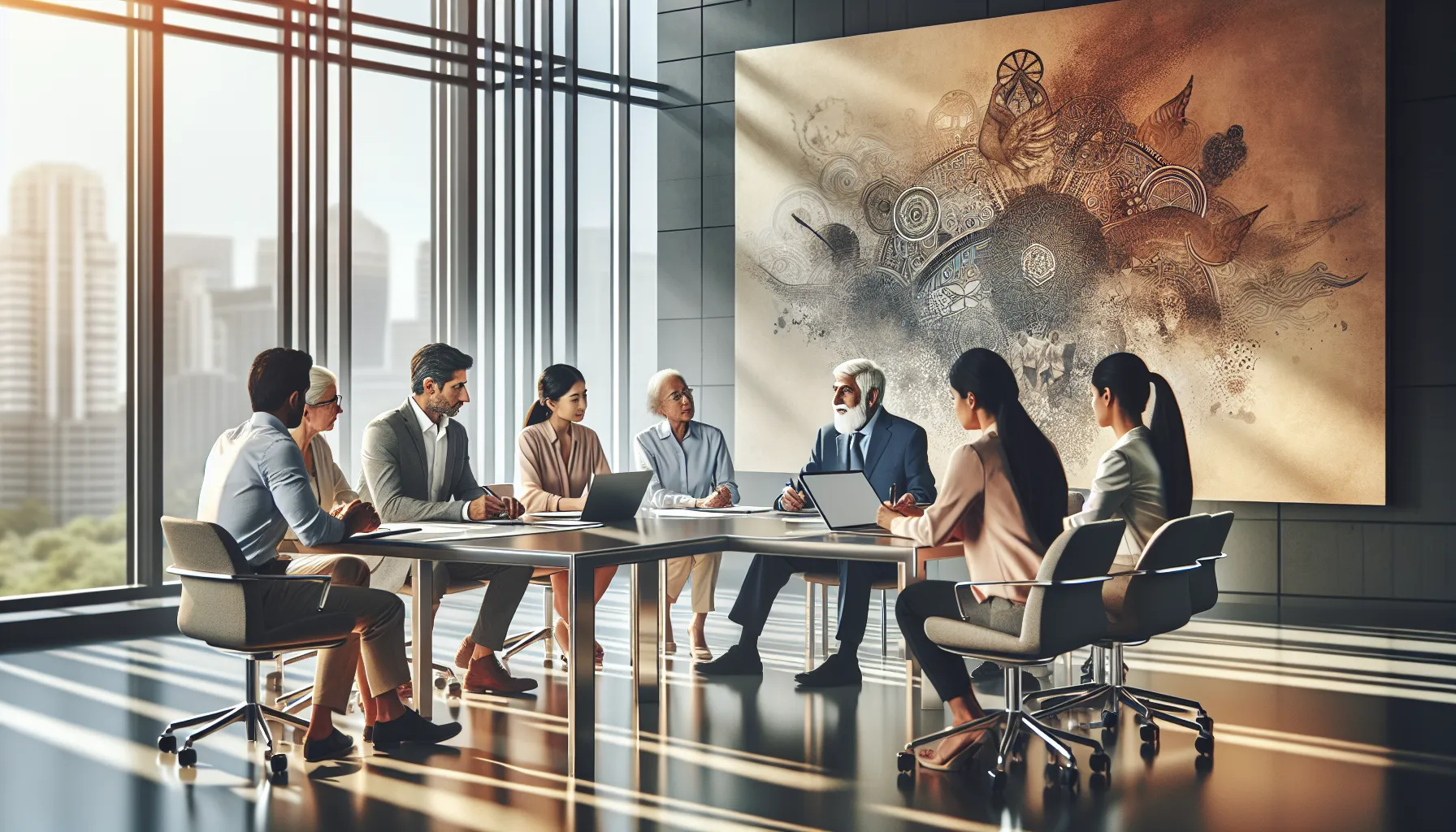 a diverse group discussing challenges in the Qpibandee community.