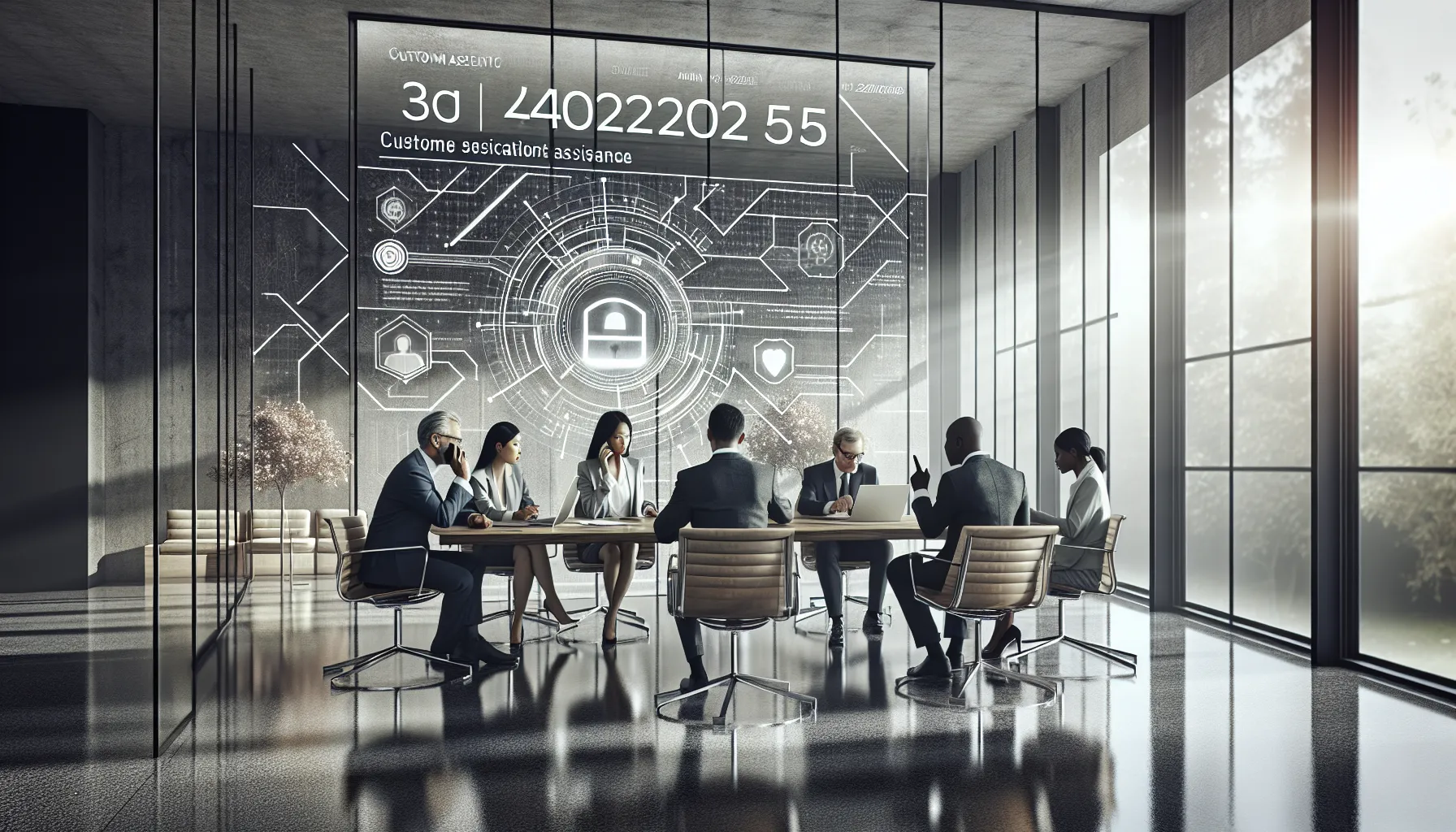 diverse team in a modern office discussing customer support services.