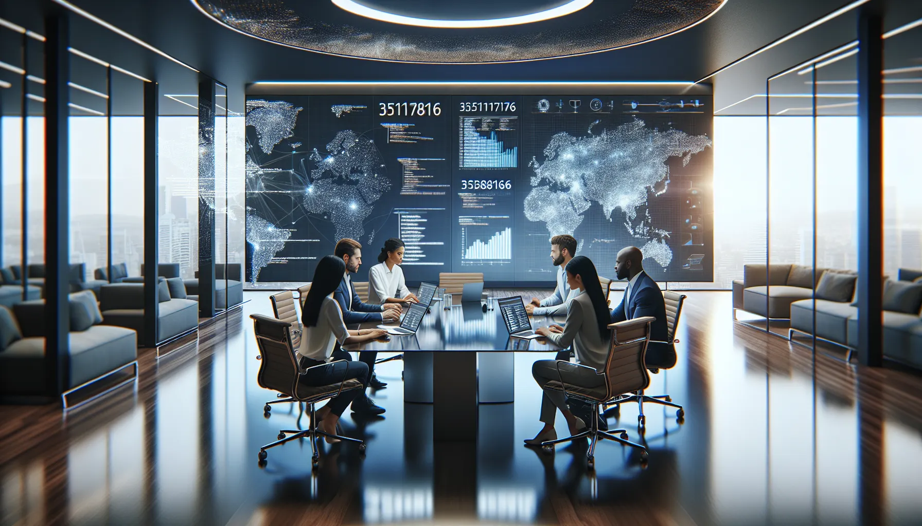 diverse IT team discussing technical specifications in a modern office.