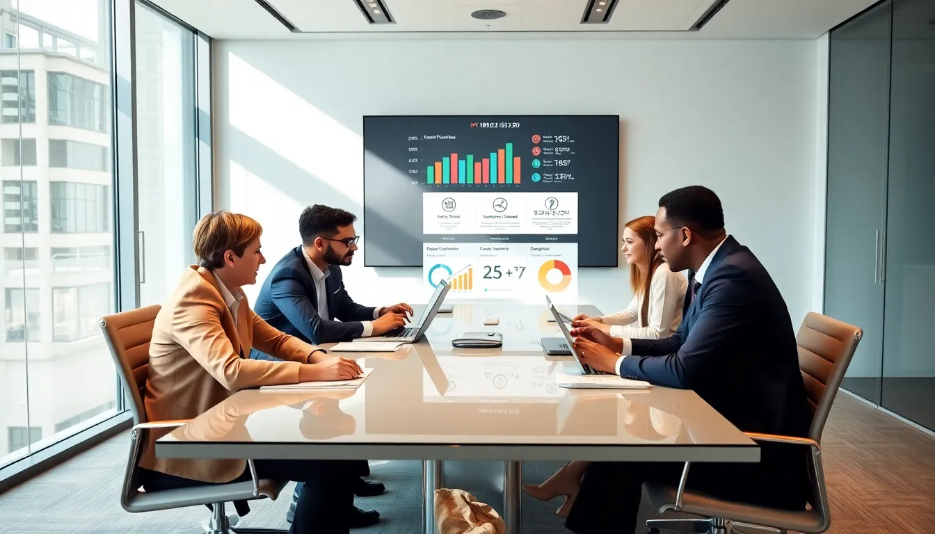 diverse team discussing technical standards in a modern conference room.