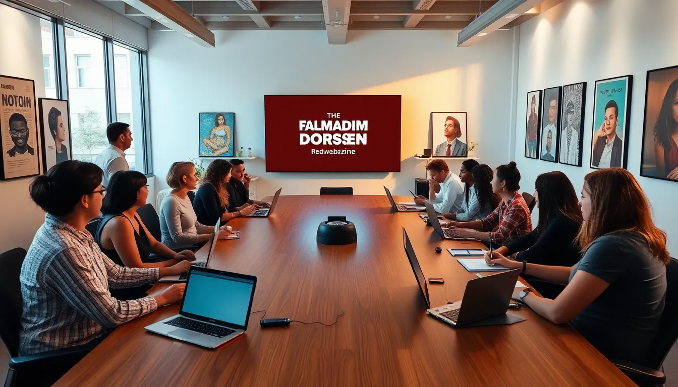 diverse professionals collaborating in a modern office setting.