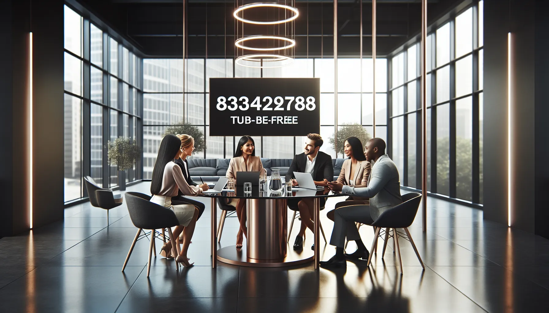 diverse team discussing customer support strategies in a modern office.