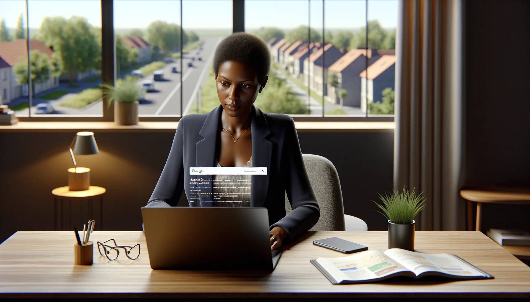 Small business owner in Gagny analyzing Google search results and local SEO gaps.