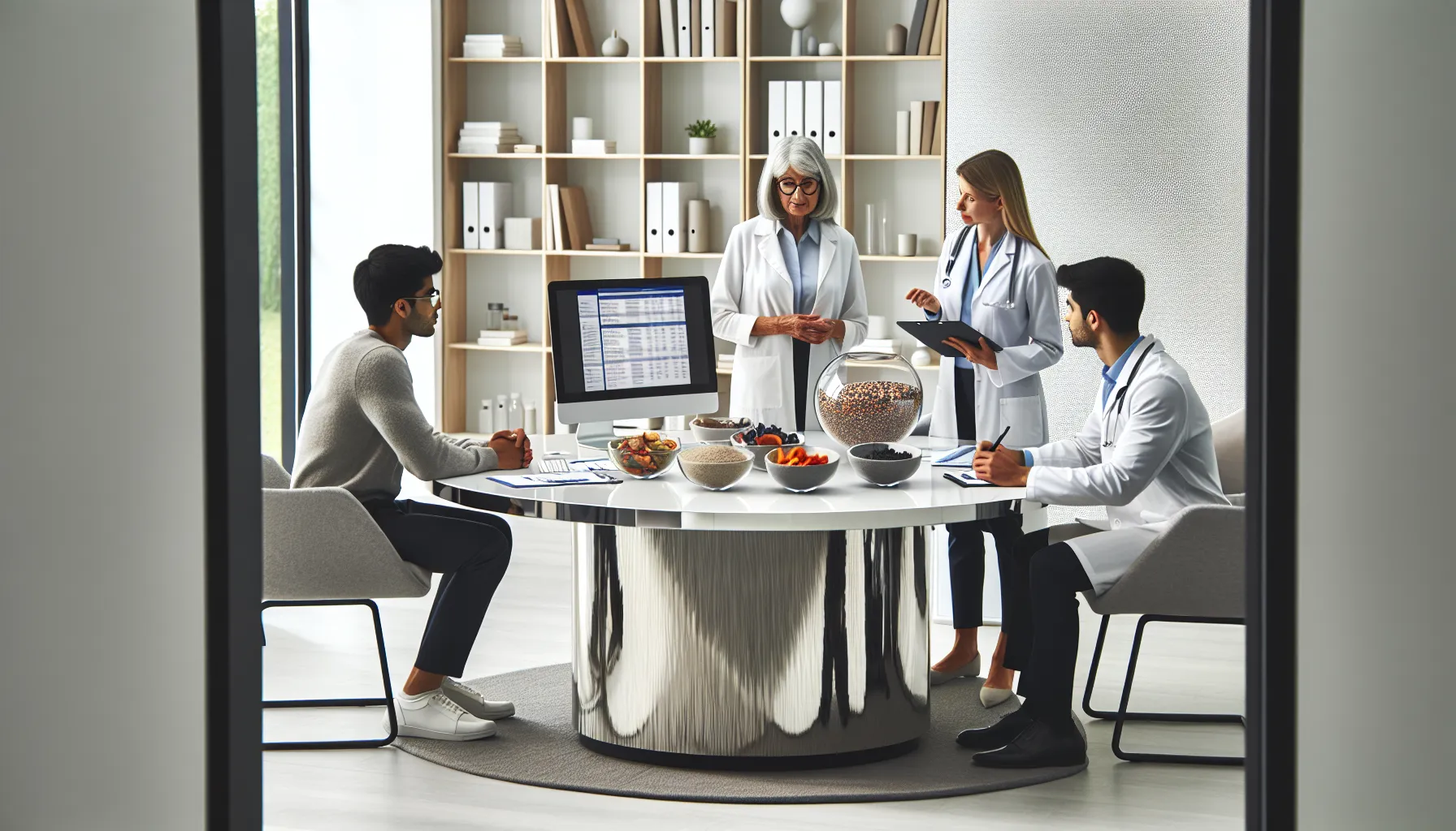 healthcare professionals discussing trattsjuka treatment options.