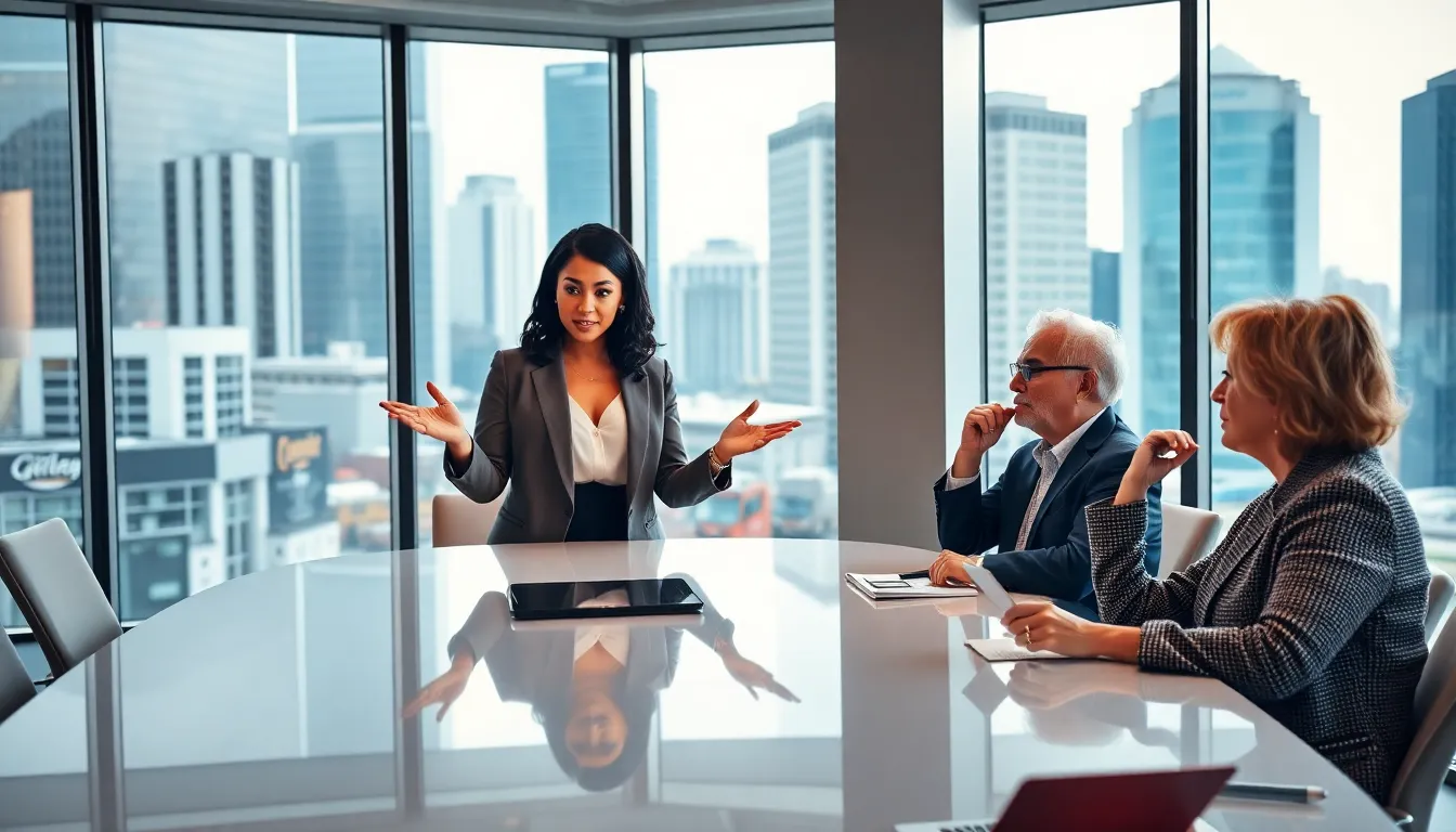 a diverse real estate team collaborating in a modern office space.