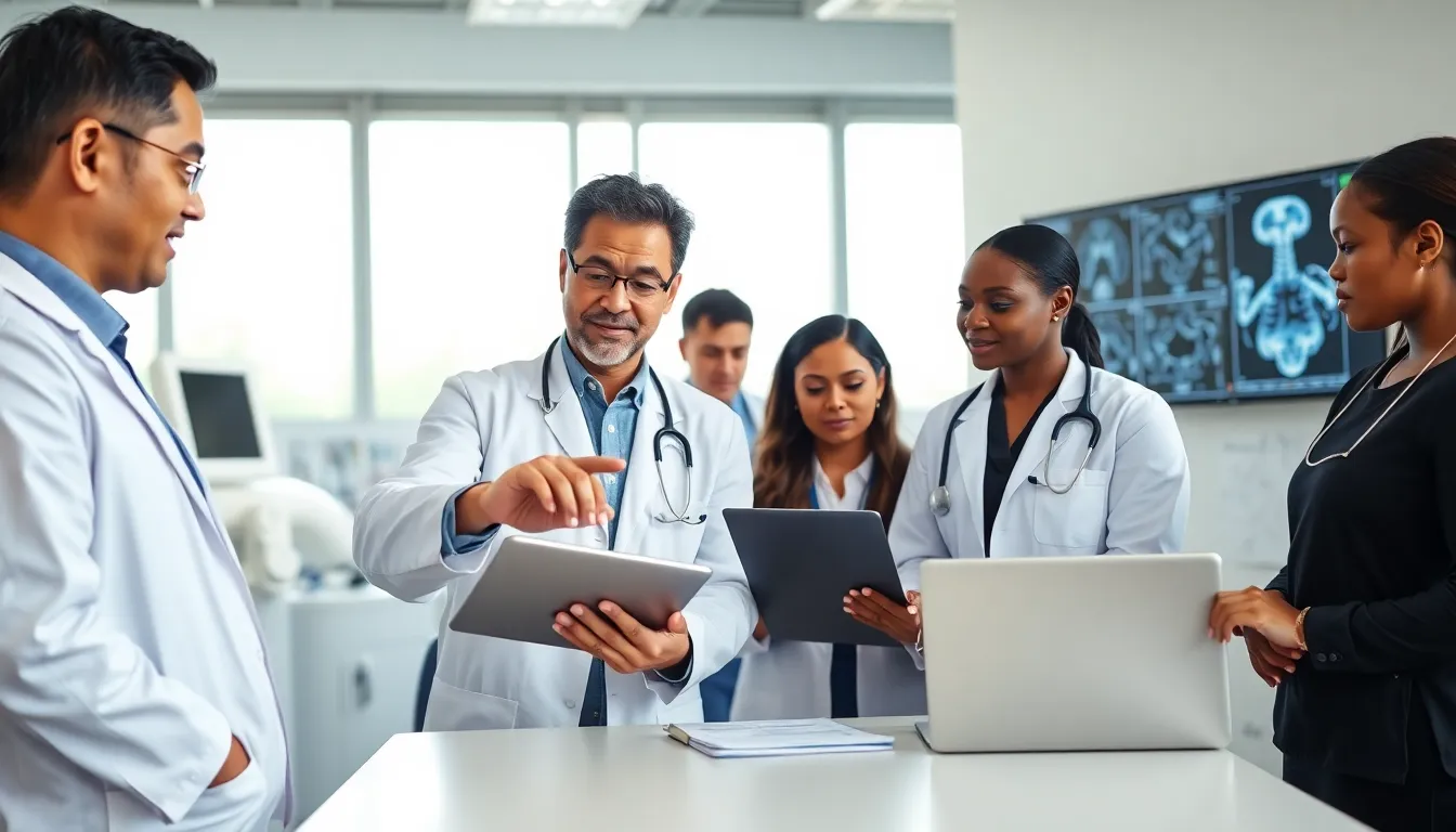 medical team discussing the Tozdroilskeux condition in a modern office.