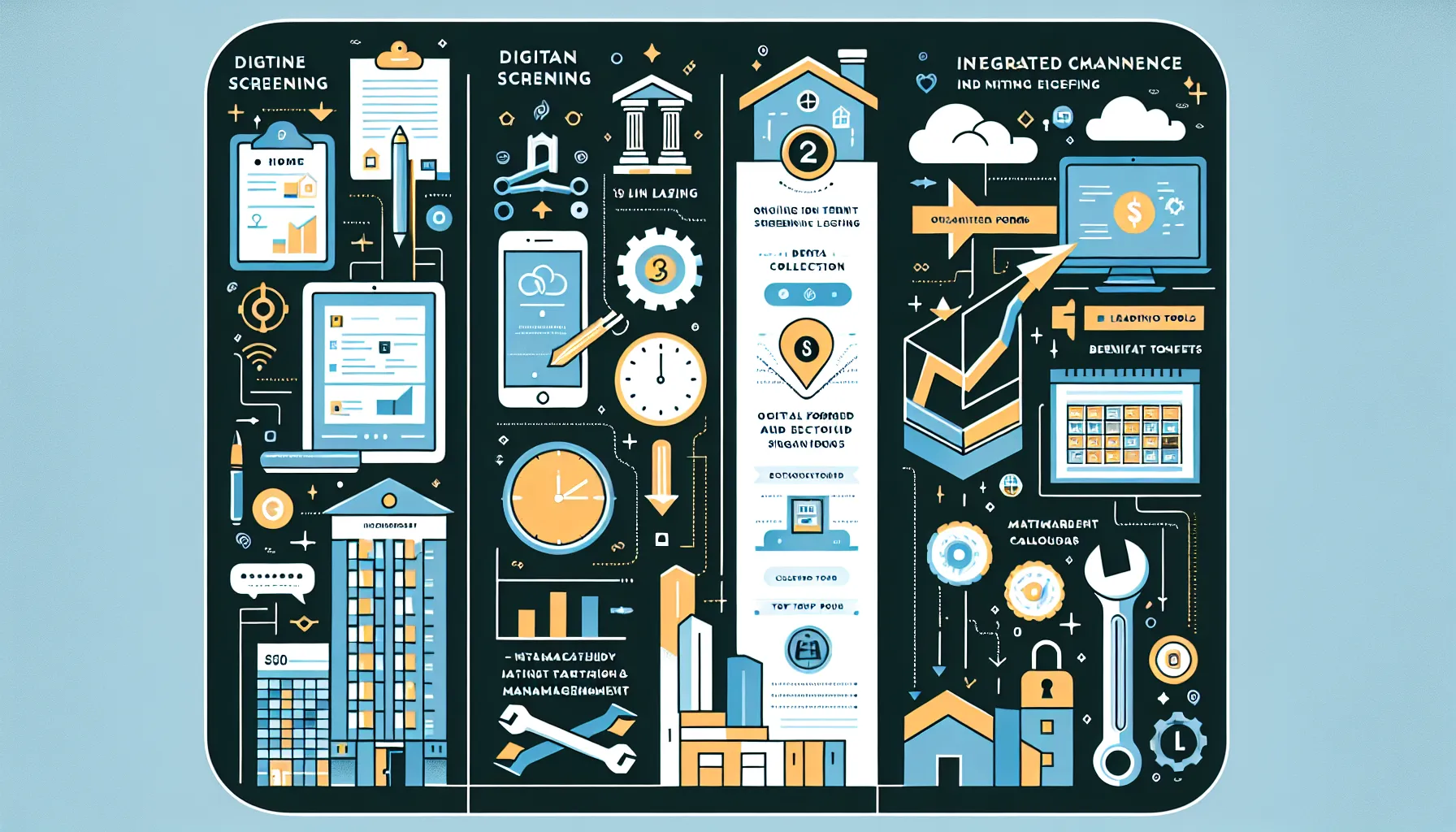 infographic of digital tools for efficient property management