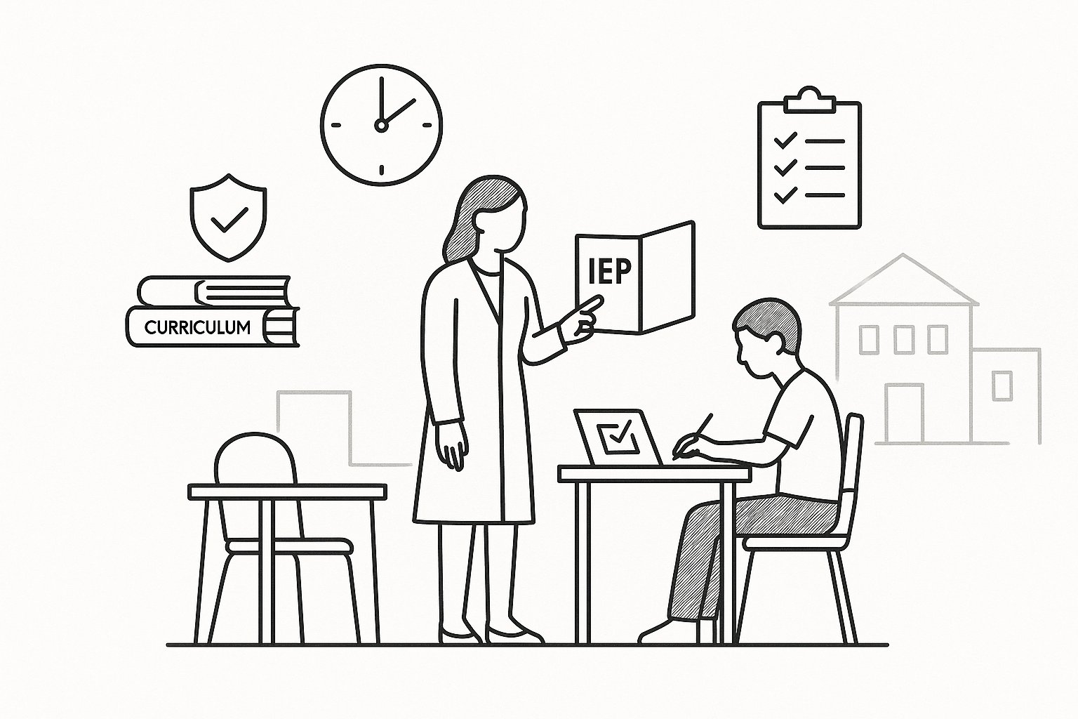 Student receiving instruction in a small, separate IAES classroom with an IEP folder. - What Is IAES In Special Education A Practical 2026 Guide For Parents And Schools