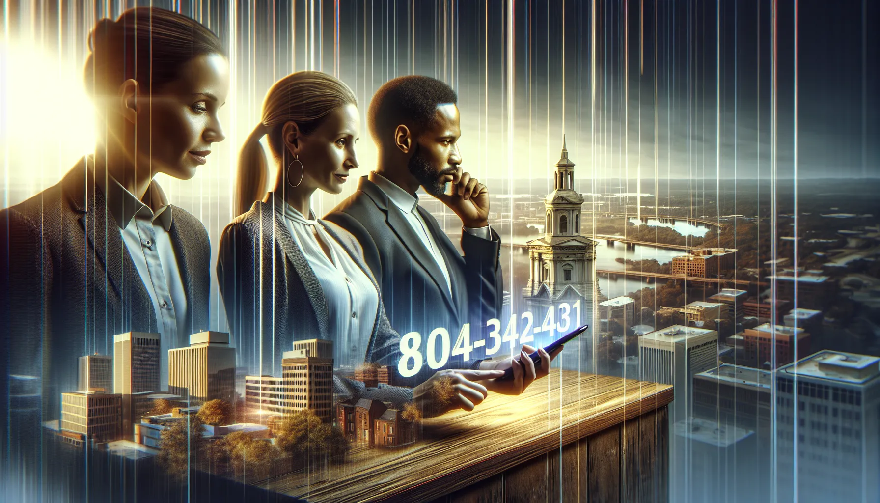 professionals discussing the significance of the 804 area code.