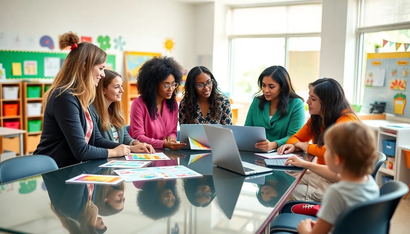 diverse educators collaborating on early childhood education research.