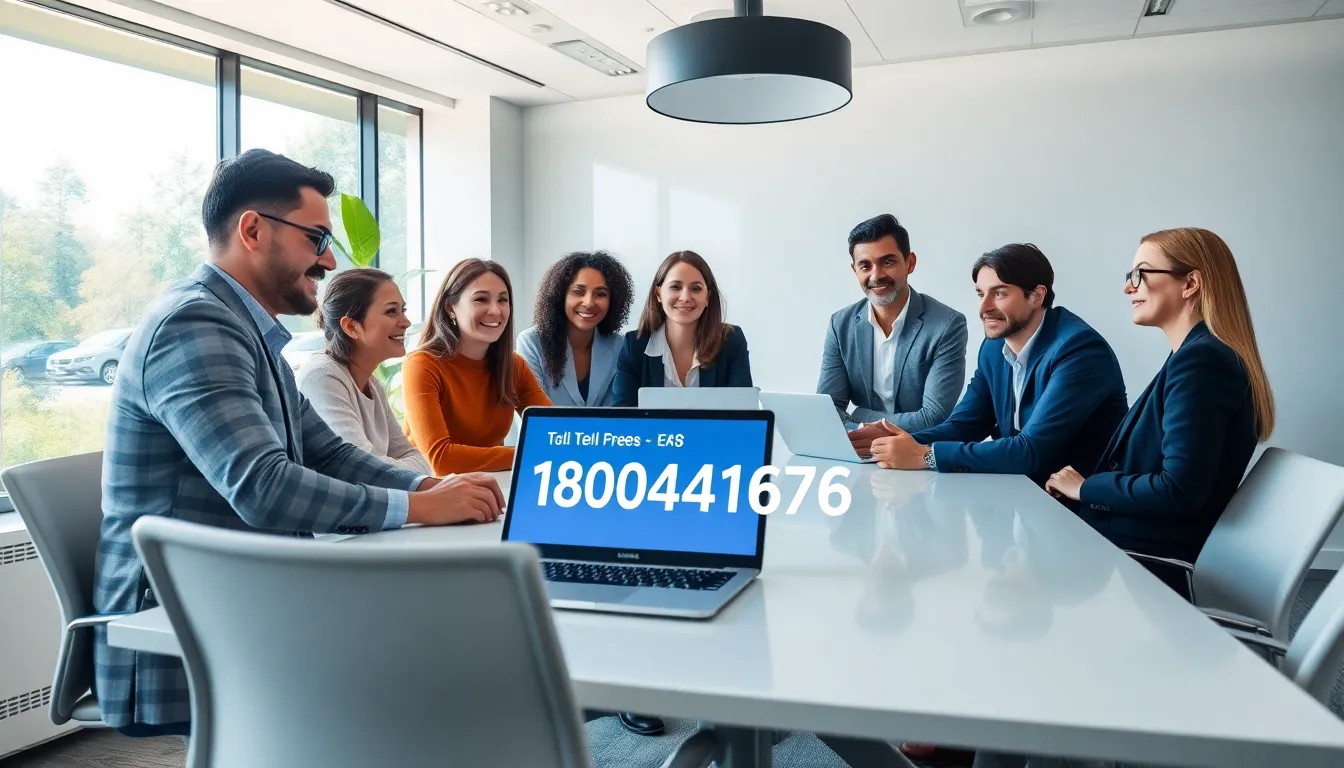 diverse professionals discussing customer service in a modern office.