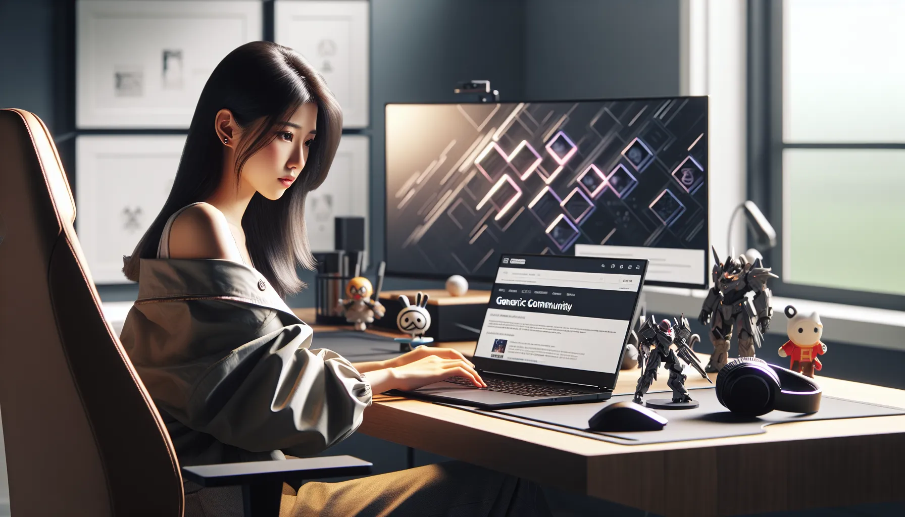 professional downloading GrandiaMOD 1.2 on a laptop at a modern desk.