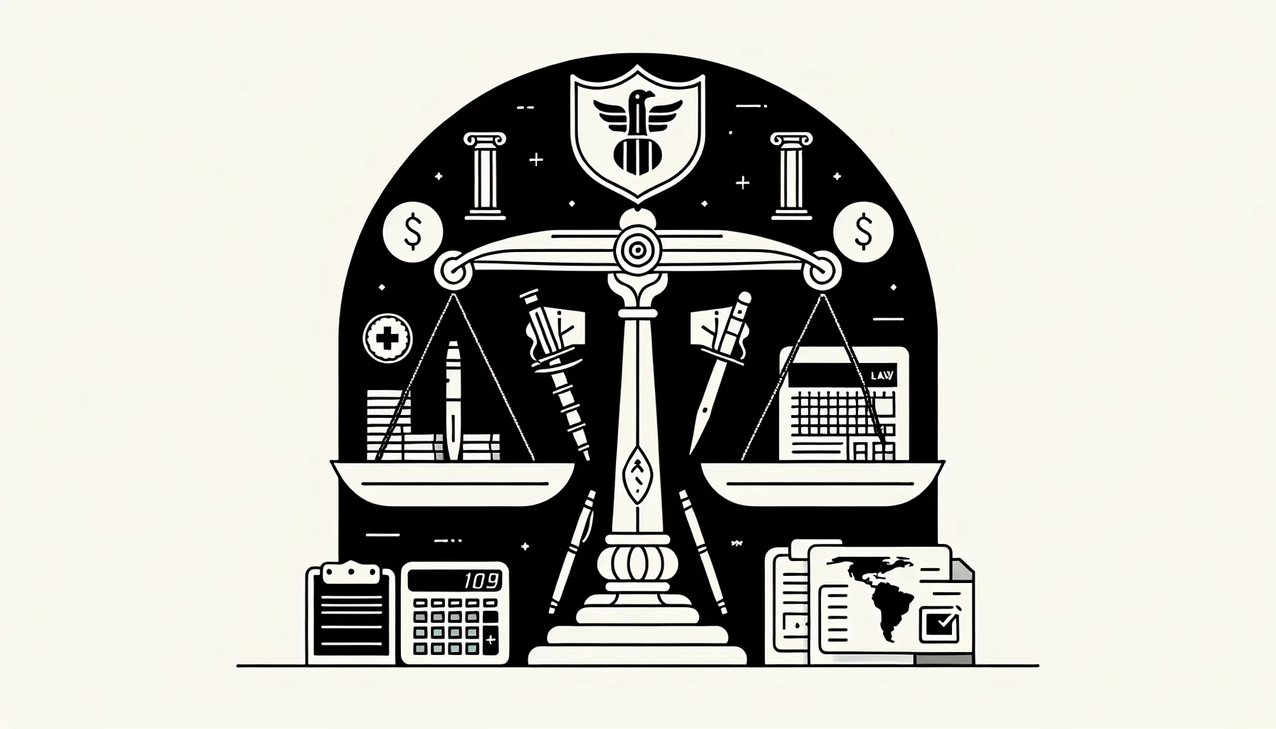 Scale weighing W‑2 versus 1099 documents with dentist and icons.