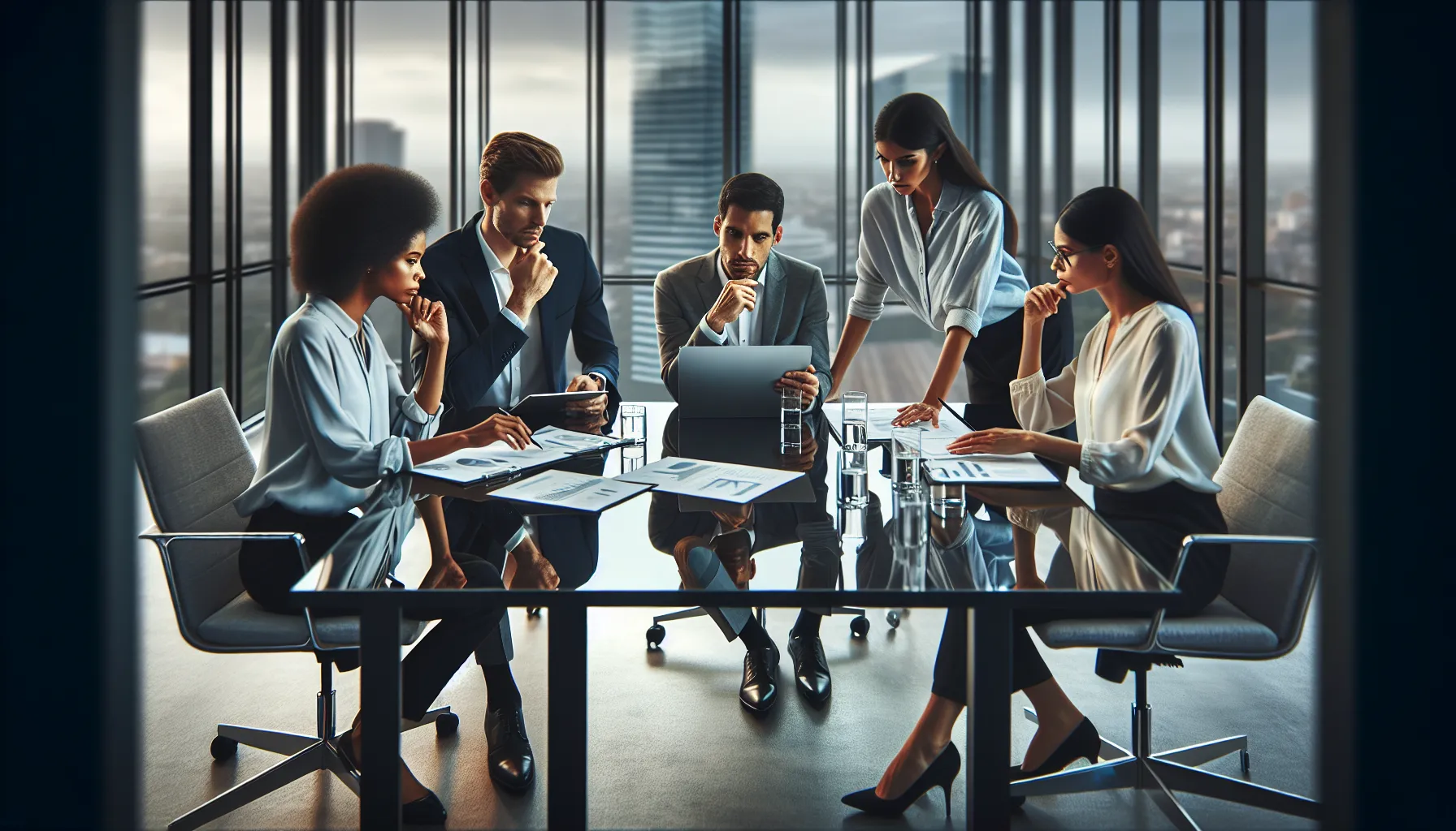 diverse team discussing privacy considerations in a modern office.