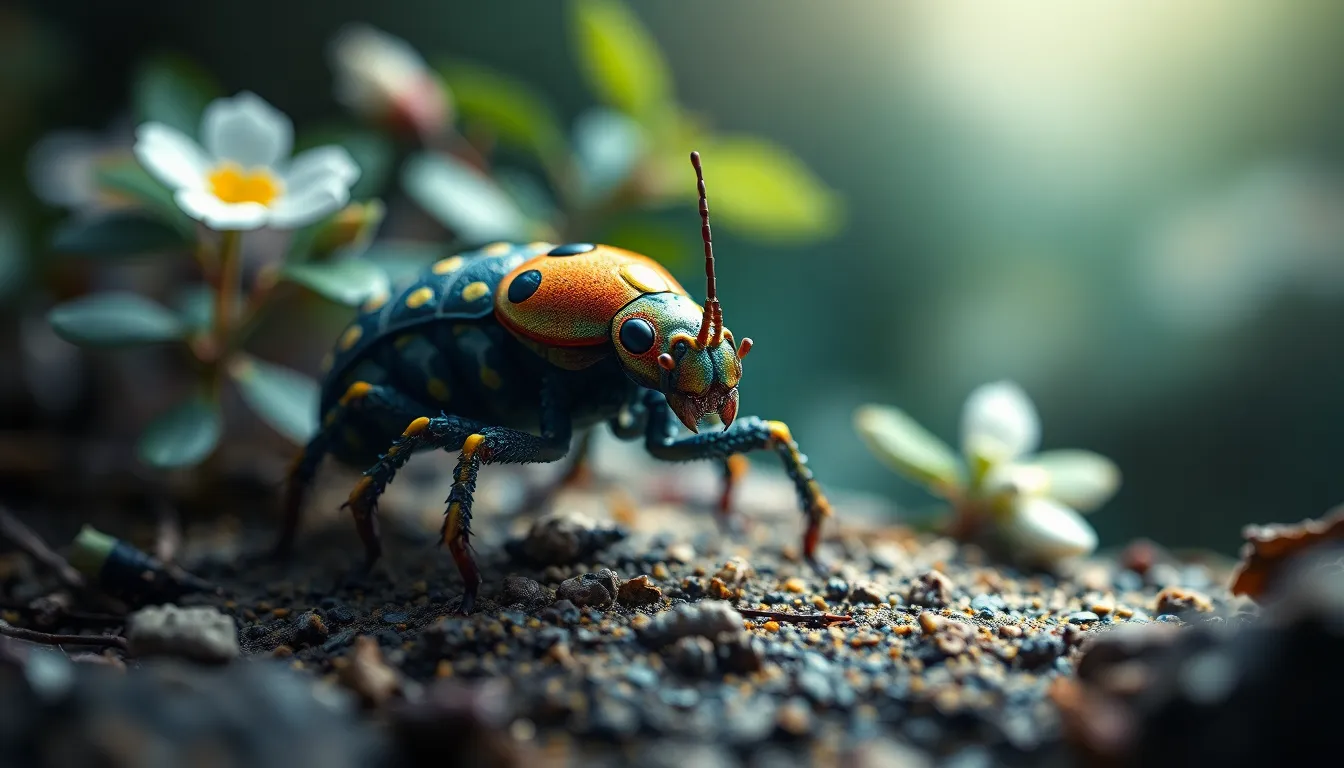 Chrysipusya in its natural habitat.