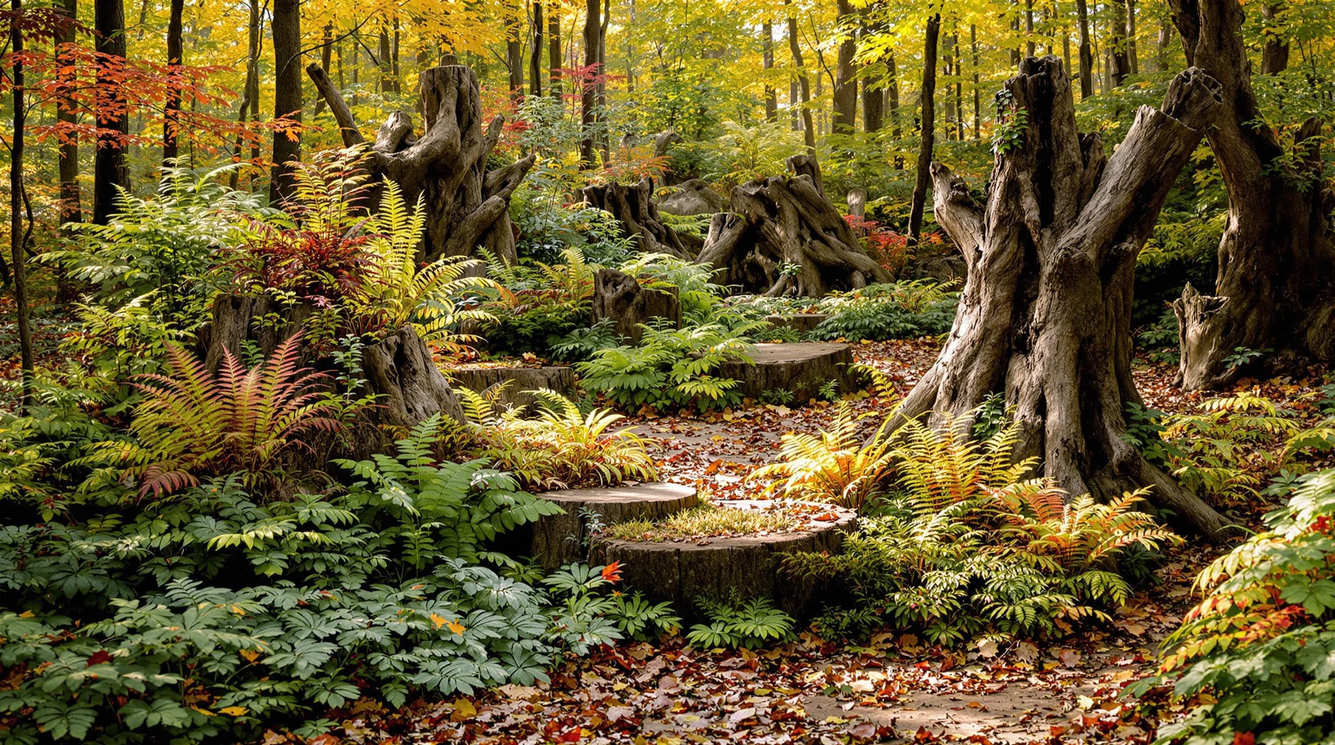 15 Enchanting Stumpery Garden Ideas to Transform Your Outdoor Space 6 OQQkDxxRtsz v00OD02rtDZgz7qRmF88