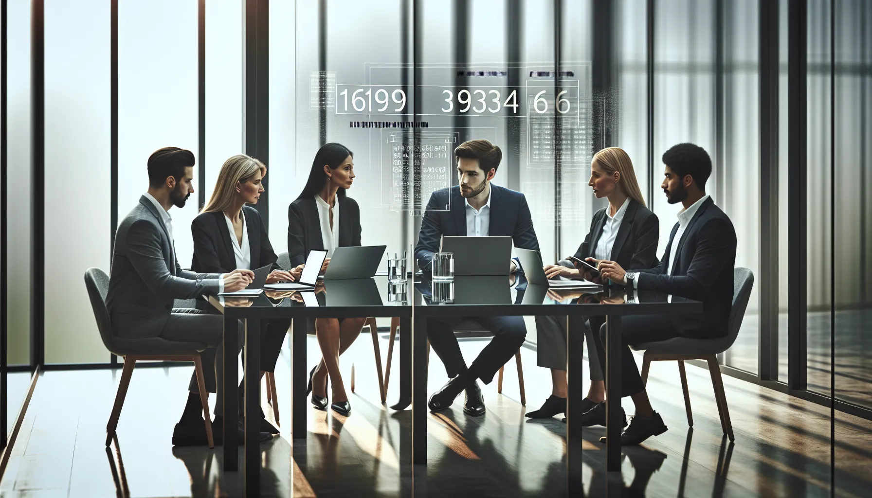 diverse team discussing identification systems in a modern office.