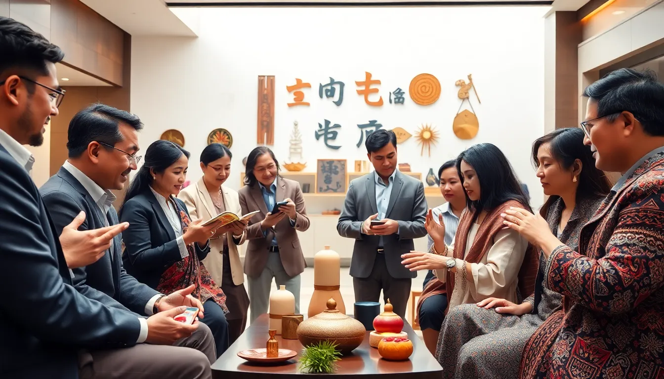 diverse group engaged in a cultural community gathering.