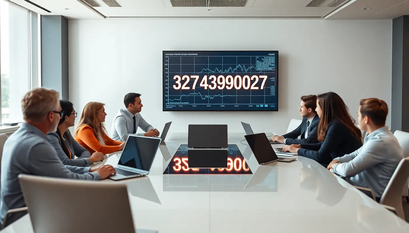 professionals discussing data significance in a modern office.