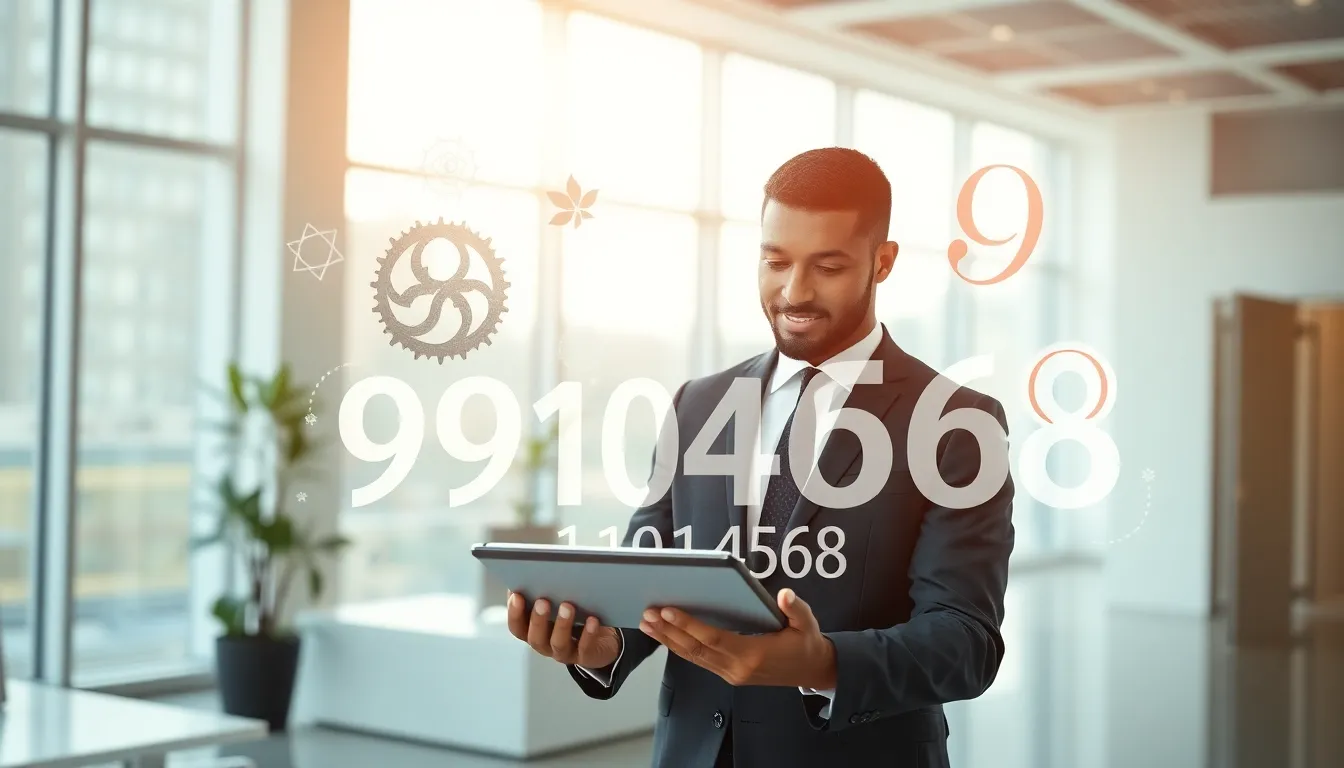 professional analyzing numerological significance of the number 9516043568.