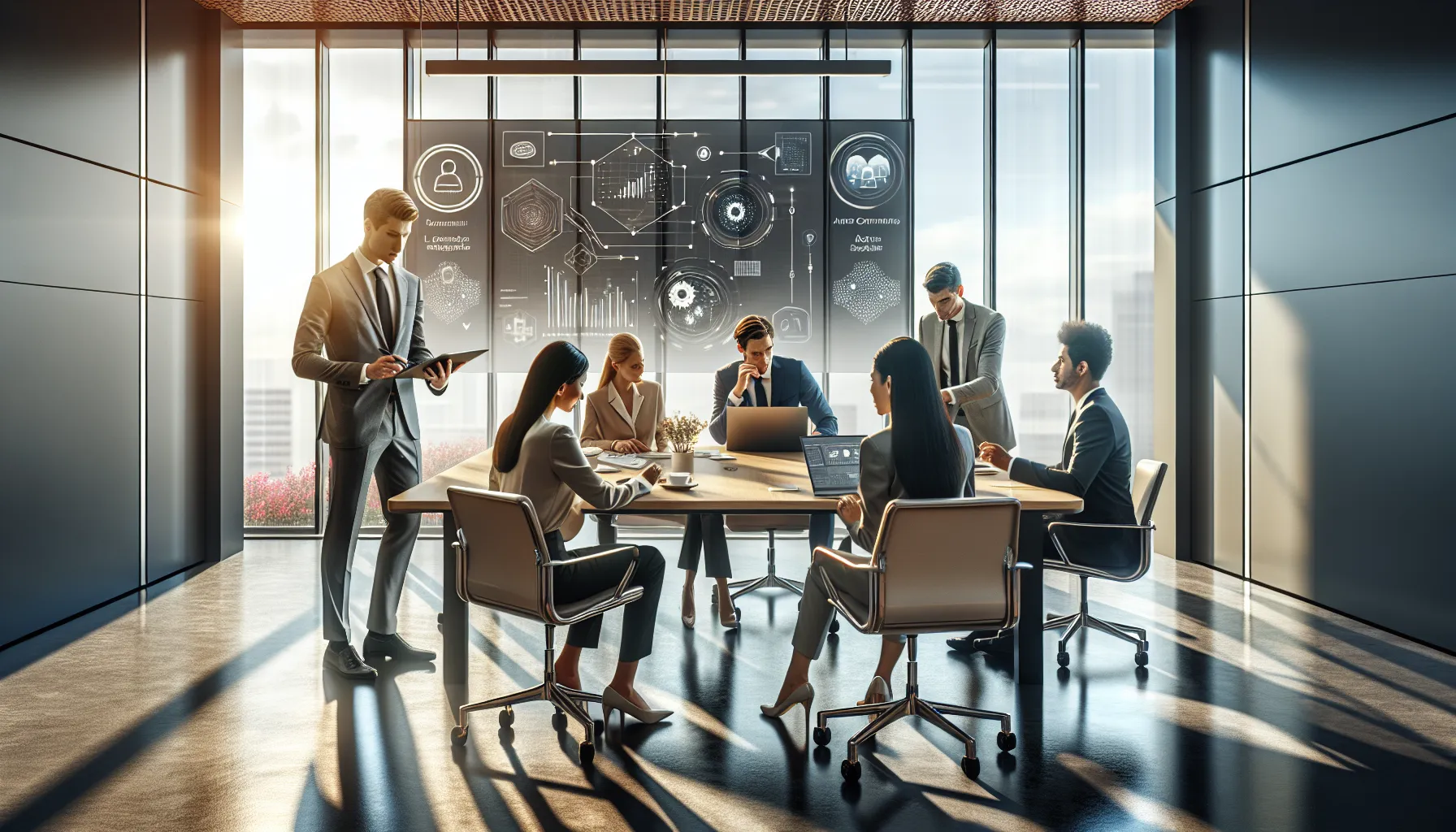 professionals discussing Onnrec01 in a bright, modern office