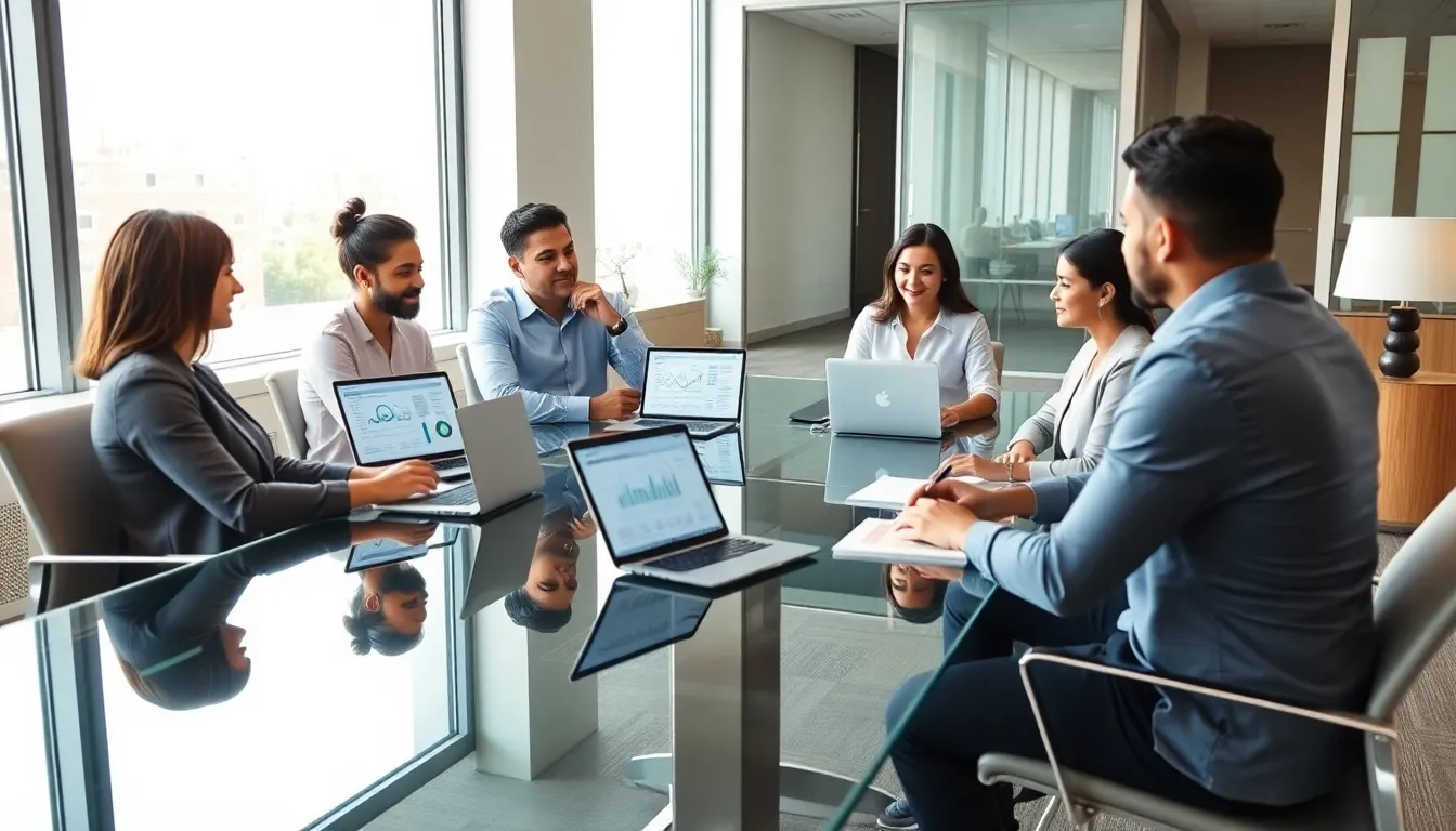 diverse professionals discussing effective tax planning in a modern office.