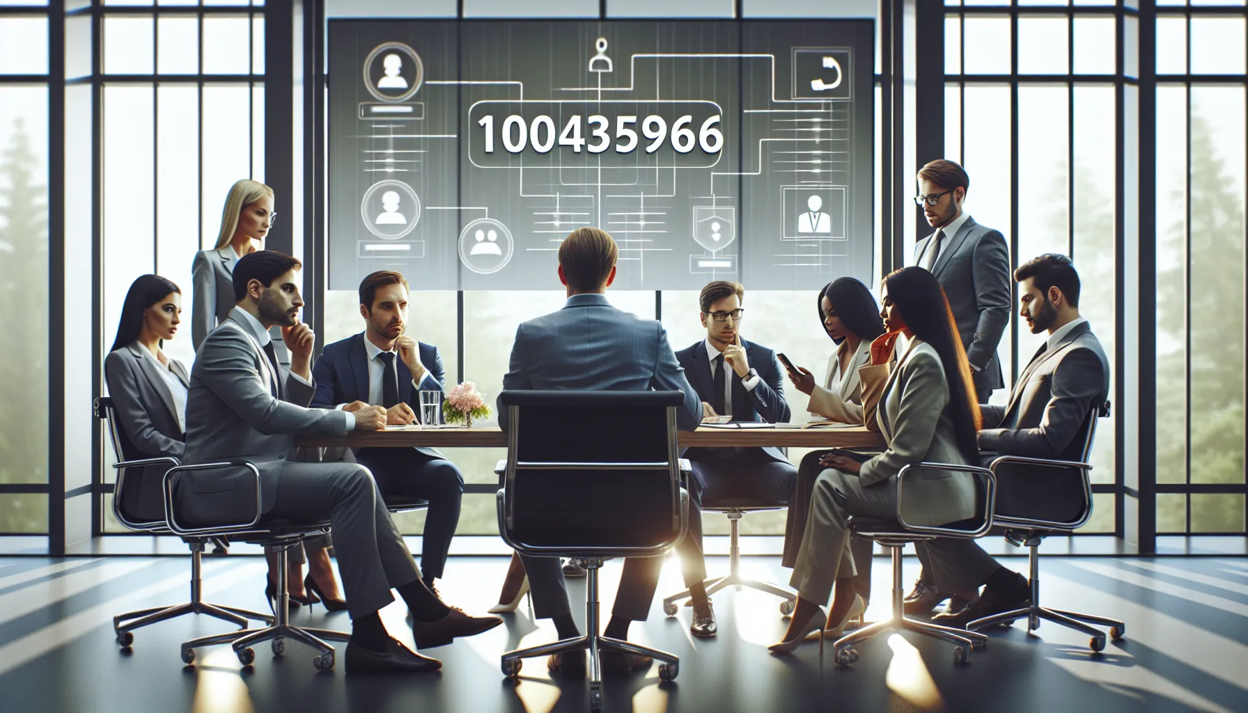 diverse professionals discussing customer support in a modern office.