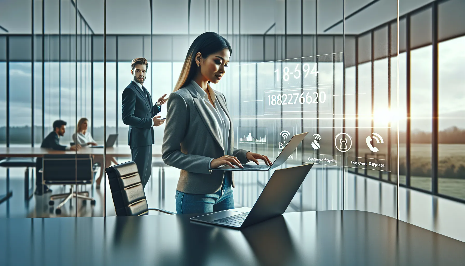 diverse team discussing customer service solutions in a modern office.