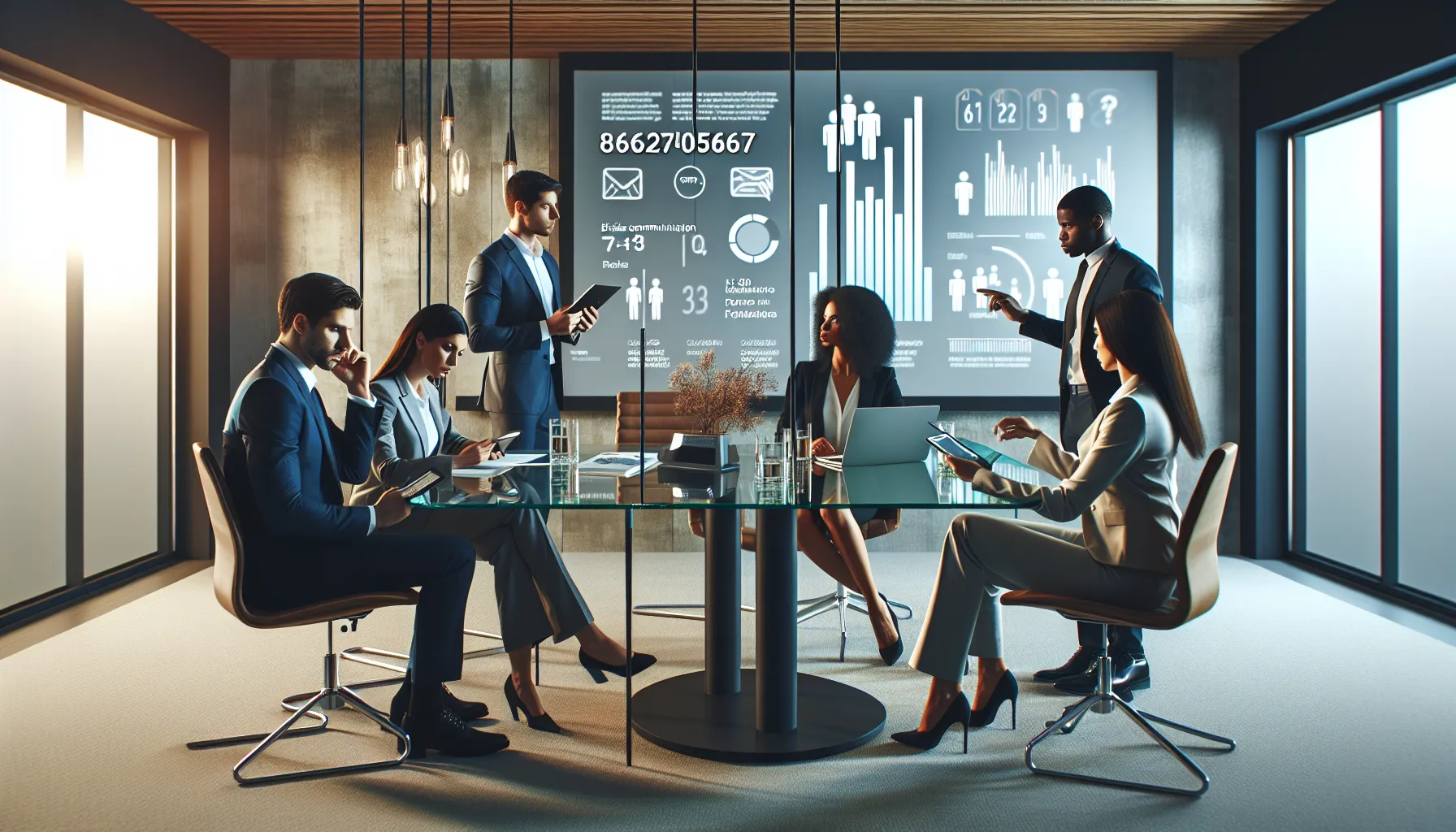 diverse team discussing communication challenges in a modern office.