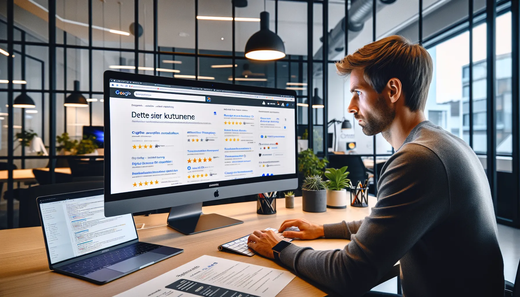 Norwegian marketer optimizes website and review platforms with star ratings in google.