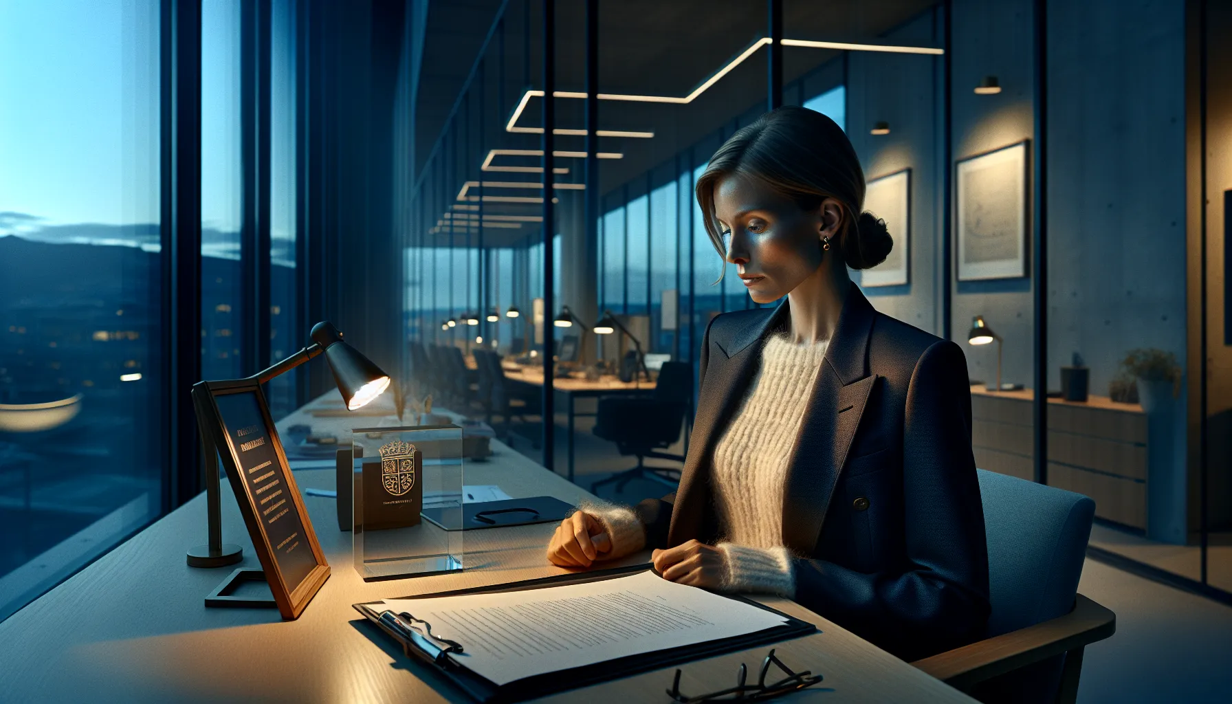 Norwegian professional doubts success amid awards and praise in an oslo office.