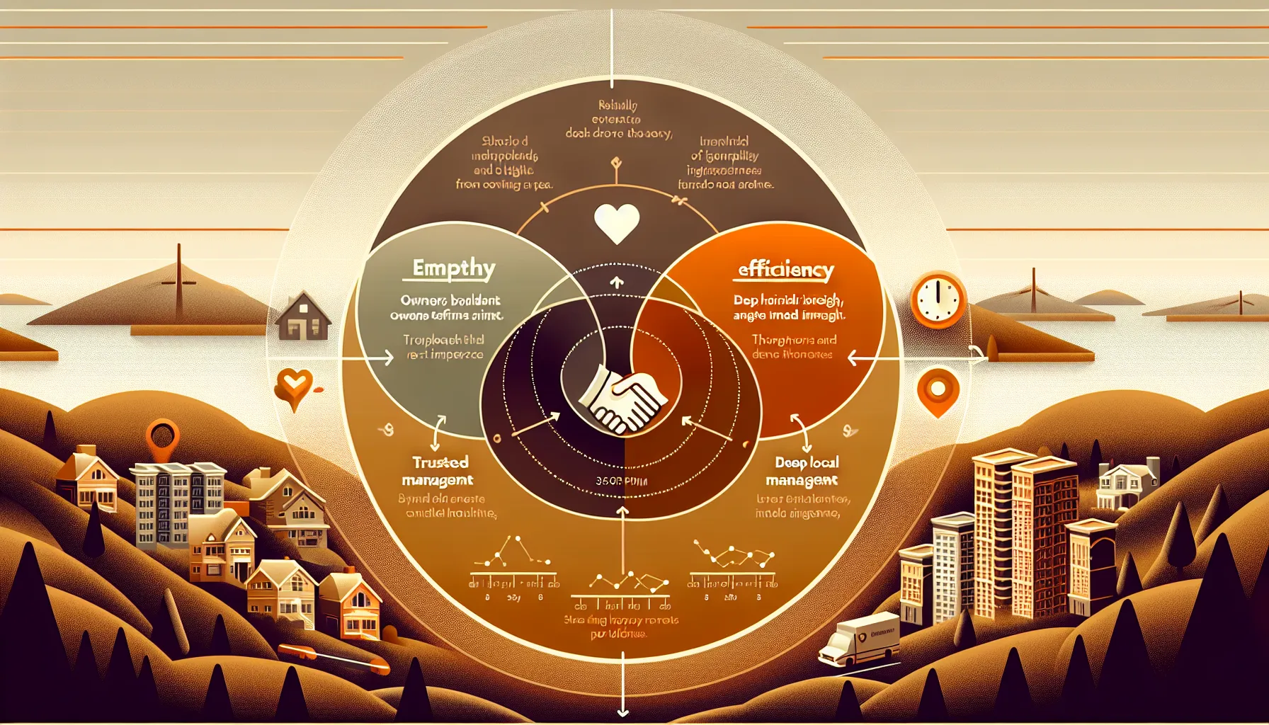 Venn diagram showing what makes Orinda rent experts unique.