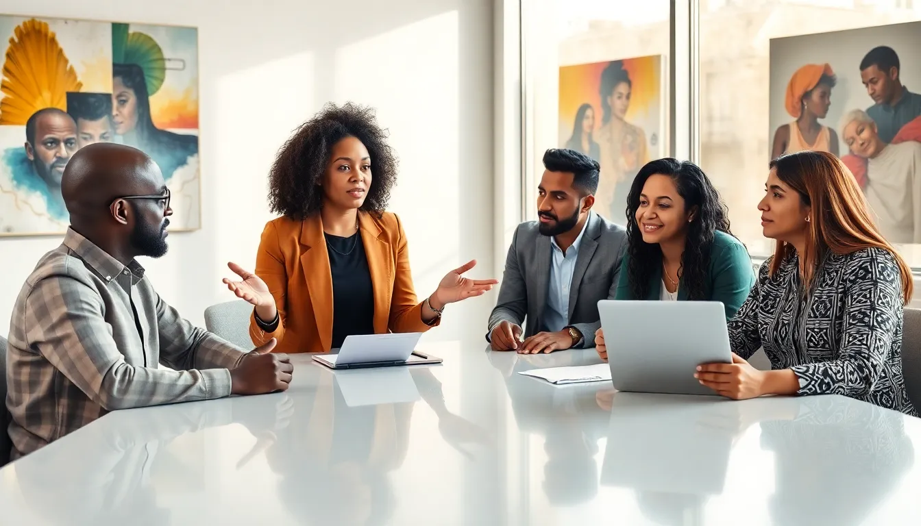 diverse team discussing the cultural significance of Auzuoşm.