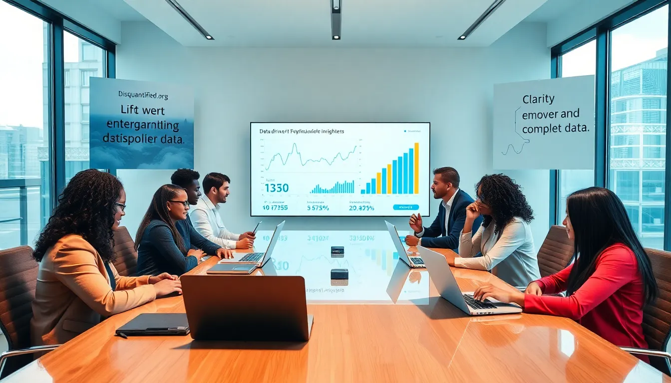 diverse team collaborating in a modern office setting.