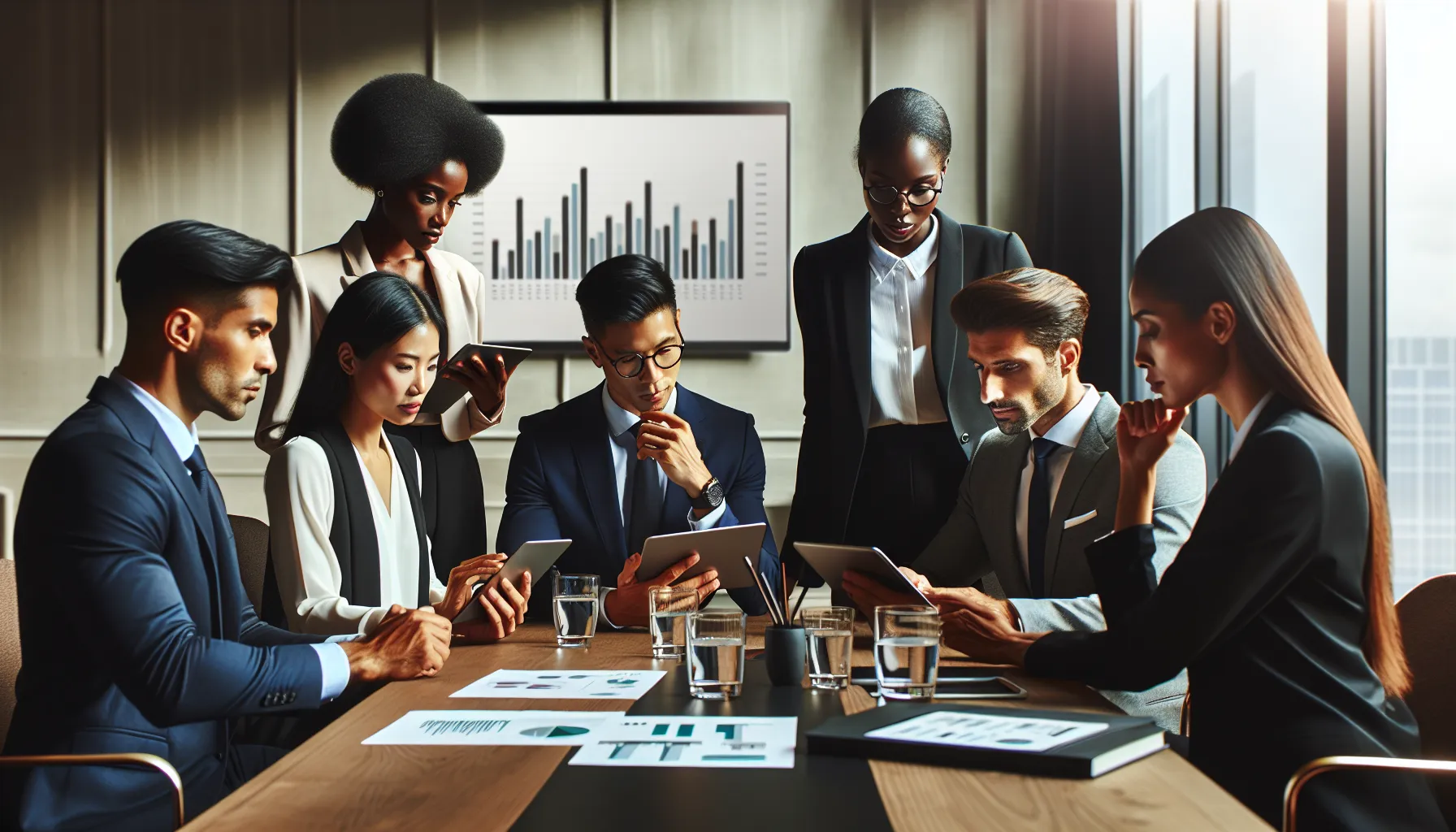 business team discussing the significance of unique identifiers.