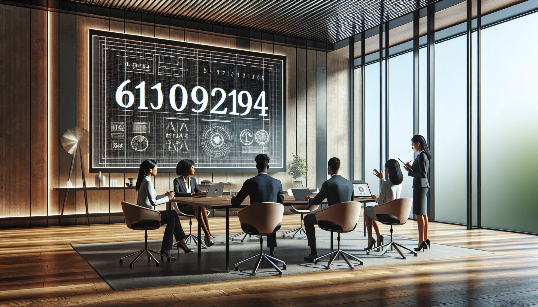 professionals discussing the significance of the number 6109828194 in a modern setting.