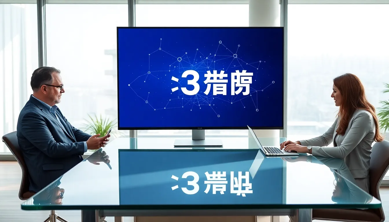 Diverse professionals discussing 'Νες3σιτ' in a modern office.